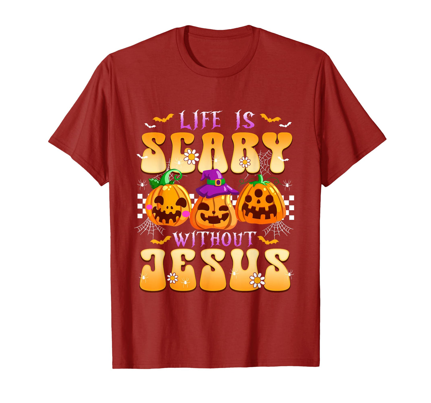 Life is Scary Without Jesus Christian Halloween T-Shirt