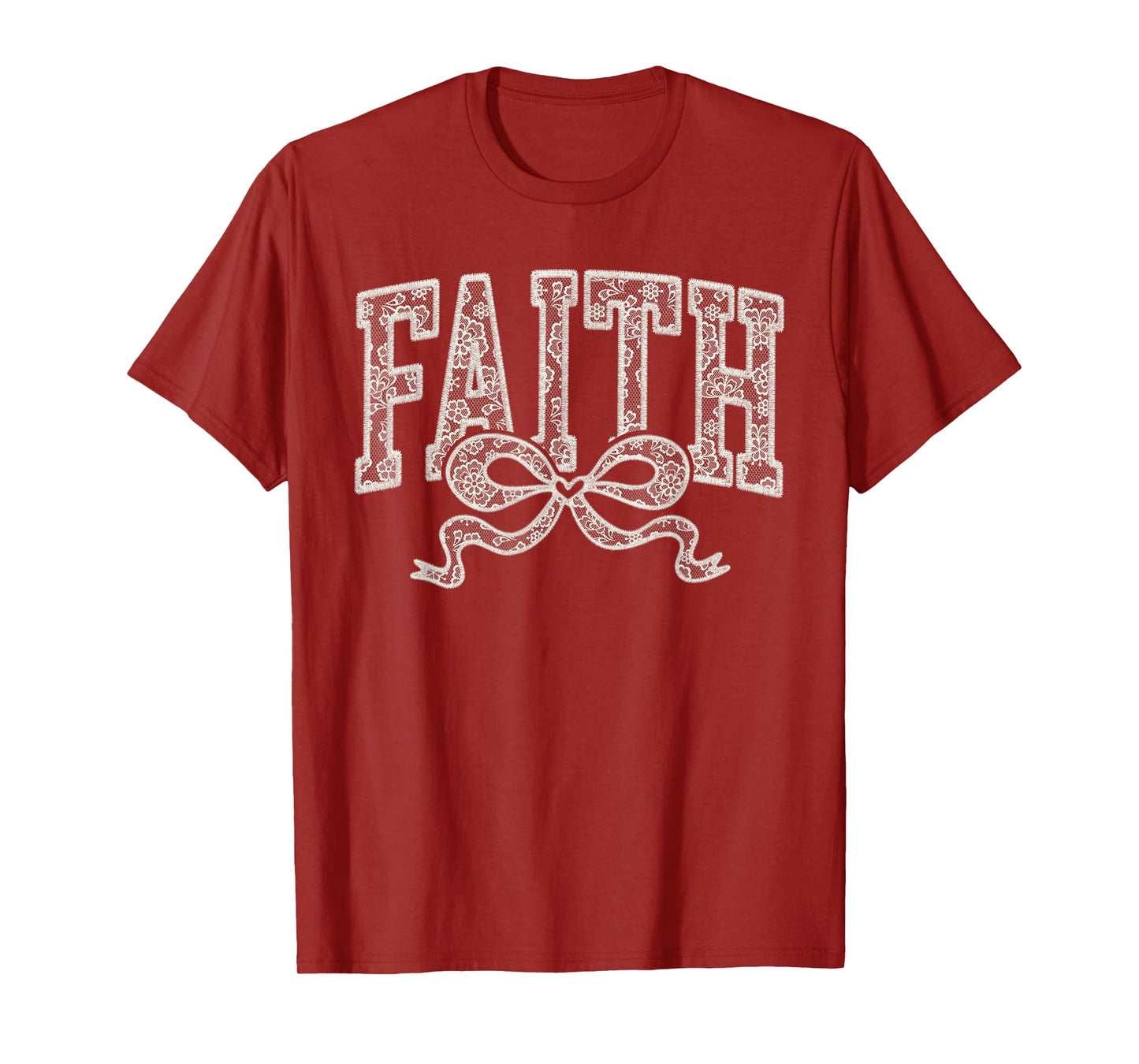 Christian Religious Faith Coquette Bow Girls Women T-Shirt