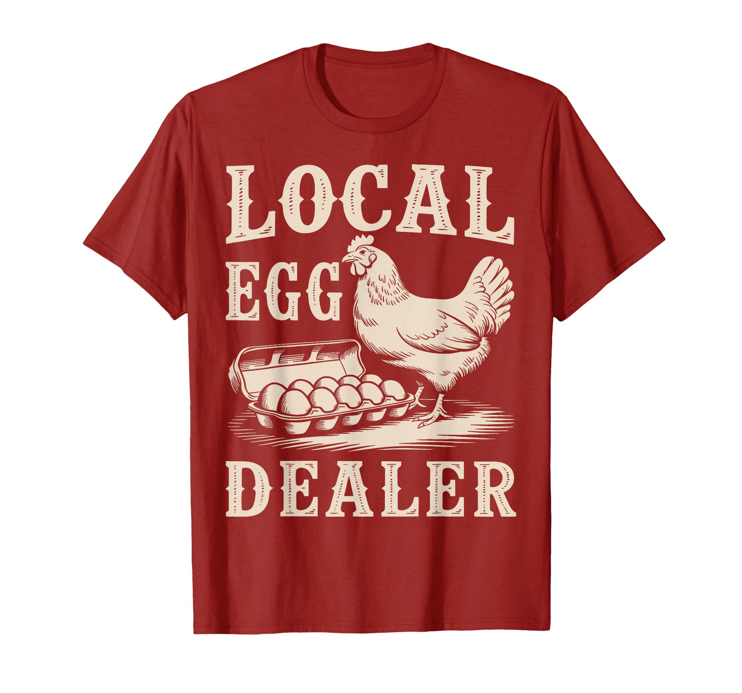 Local Egg Dealer Retro Chicken Funny Farmer Easter T-Shirt