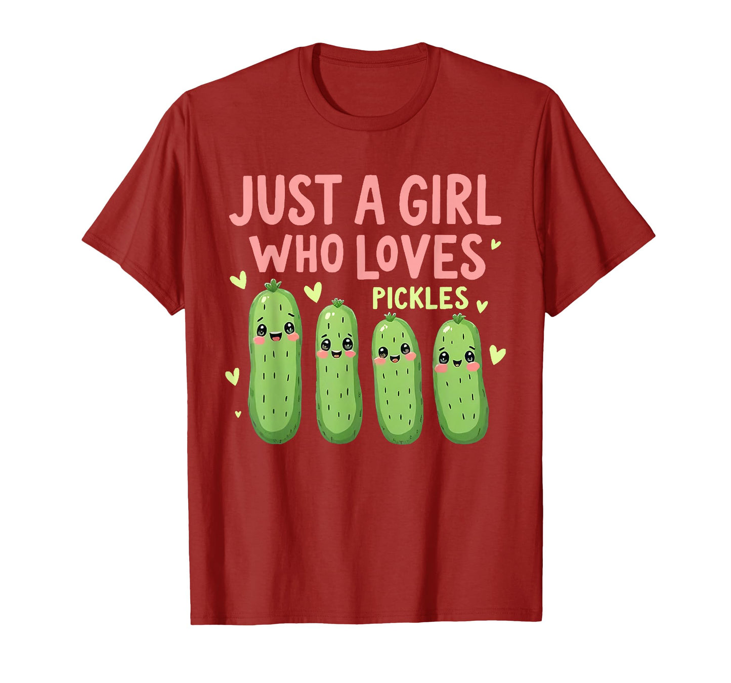 Just A Girl Who Loves Jesus and Pickles Christian Pickles T-Shirt