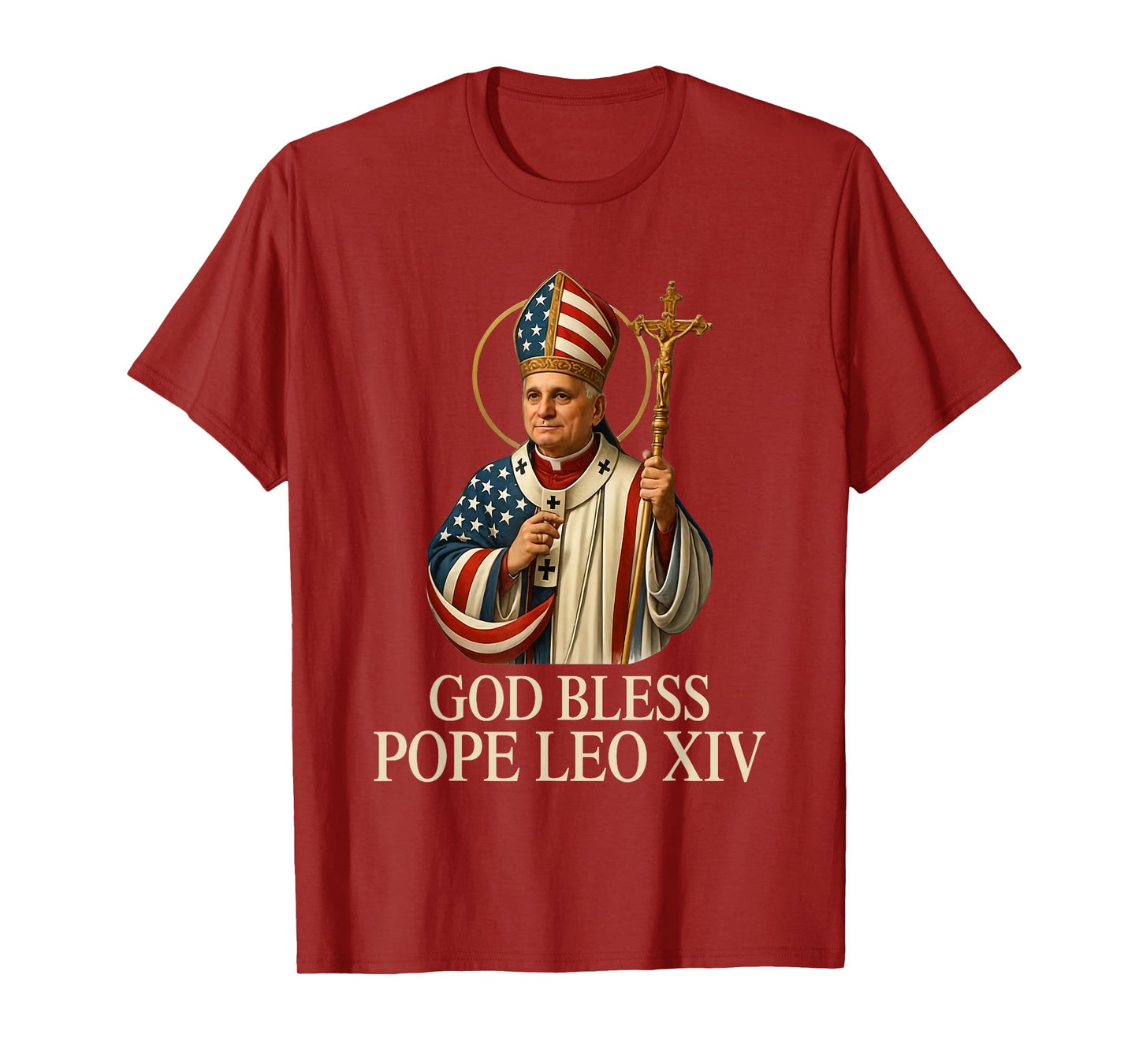 God Bless New Pope Leo XIV Catholic Church Faith Sunday Mass T-Shirt