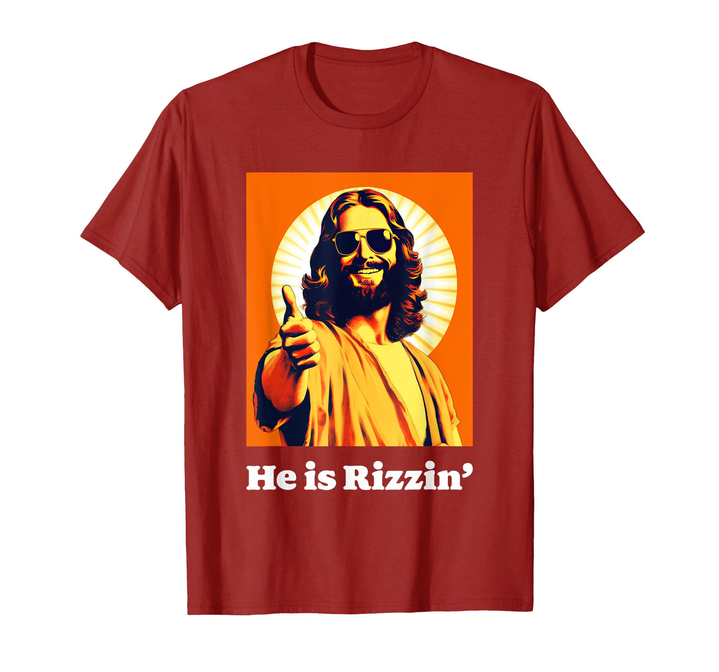 He Is Risen Cool Jesus Rizzin Funny Easter T-Shirt