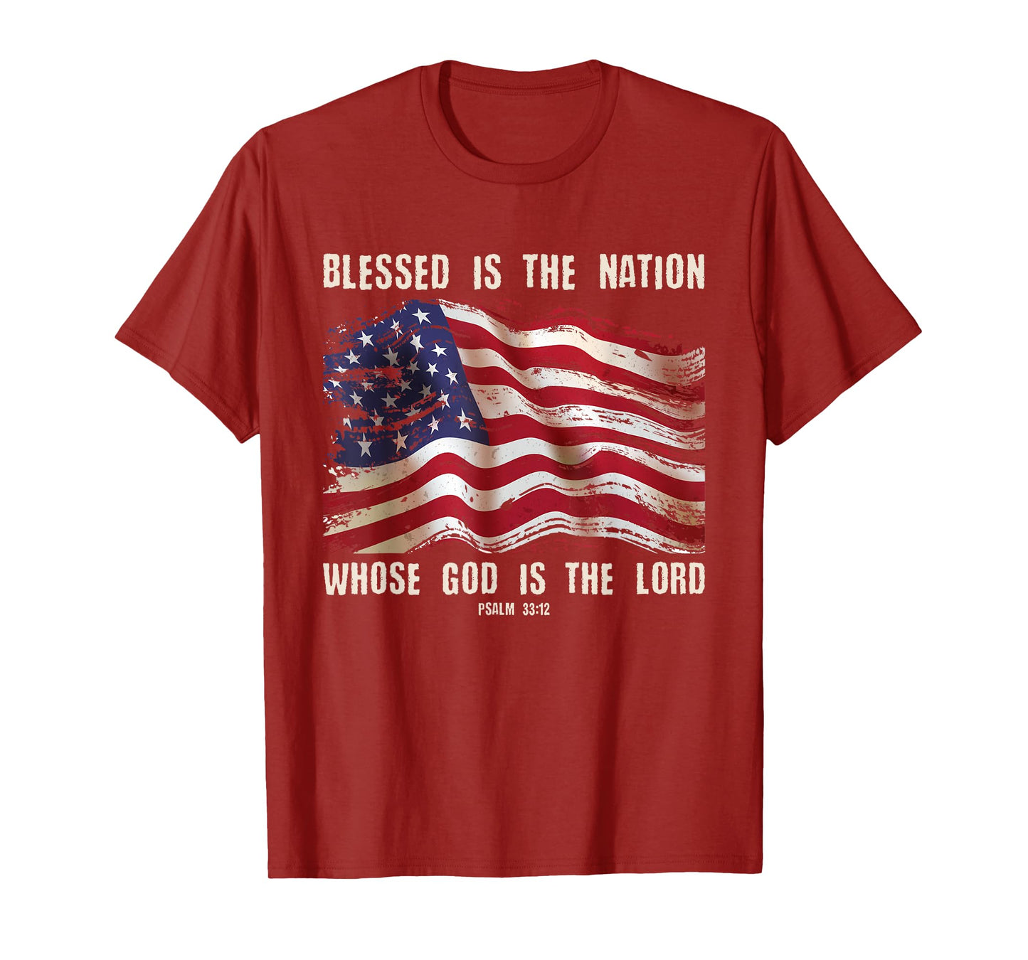 Blessed Is The Nation God Is The Lord Christians 4th Of July T-Shirt