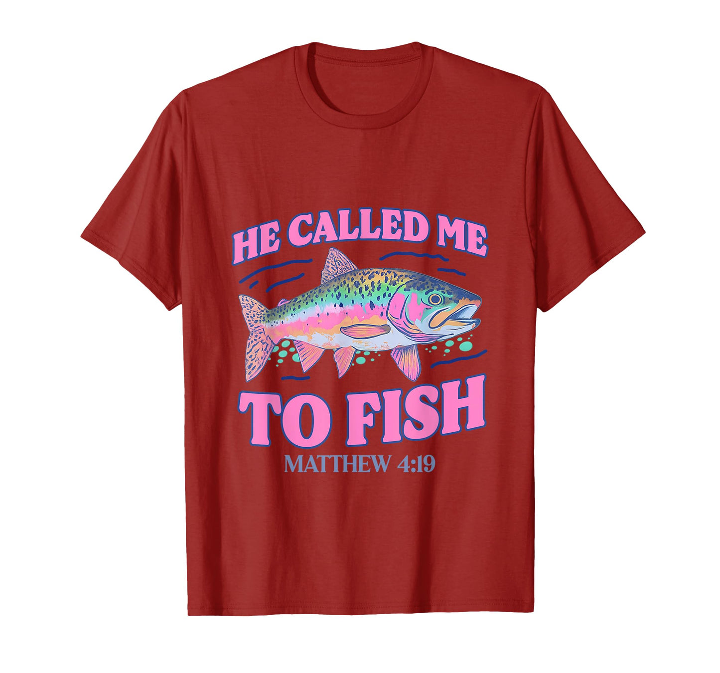 Christian Fishing Shirt Colorful Fish Gift for Anglers T-Shirt