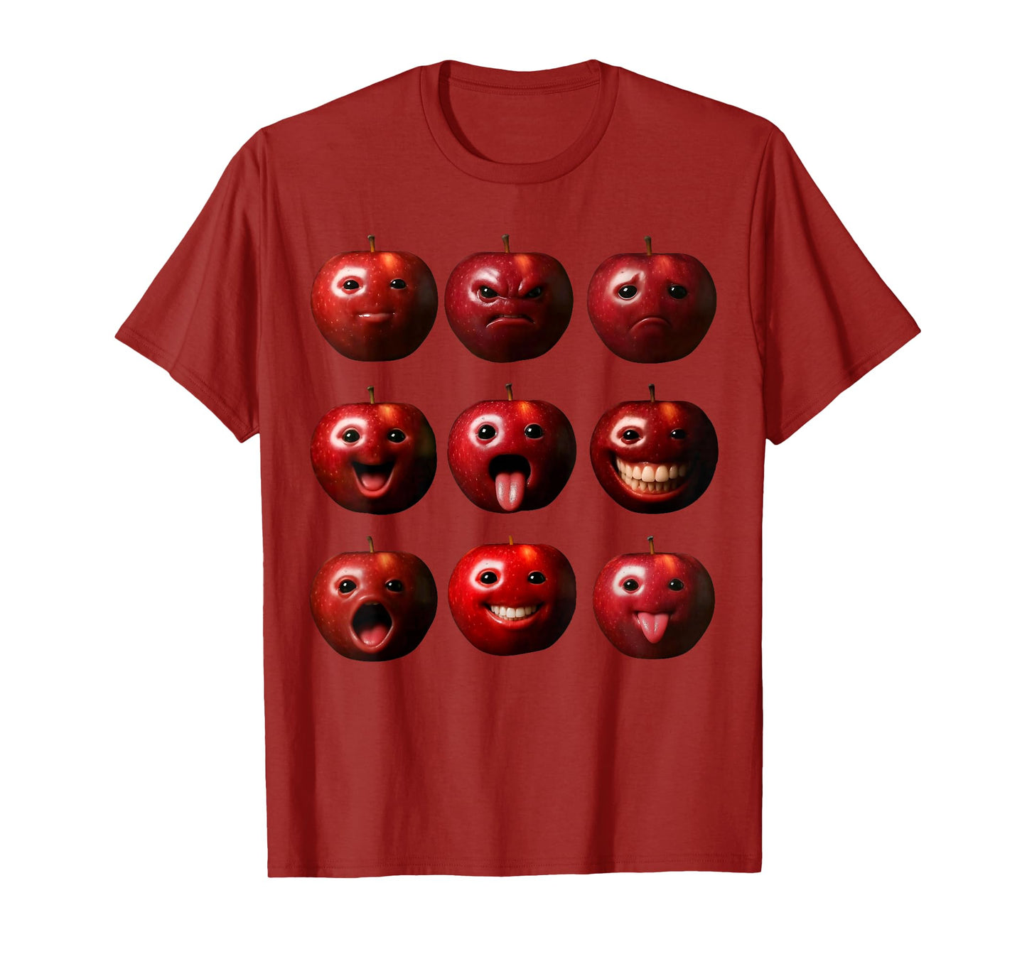 Funny Silly AI Apple gen z Meme BrainRot Humor Fruit Lovers T-Shirt