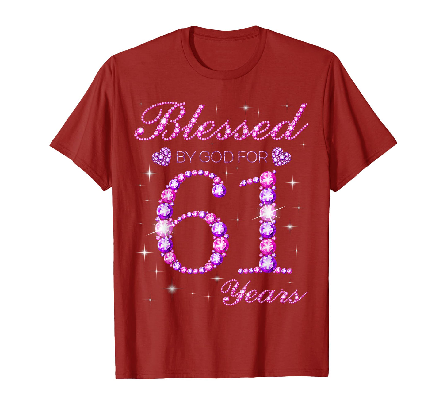Blessed by God for 61 Years Old 61st Birthday Party T-Shirt