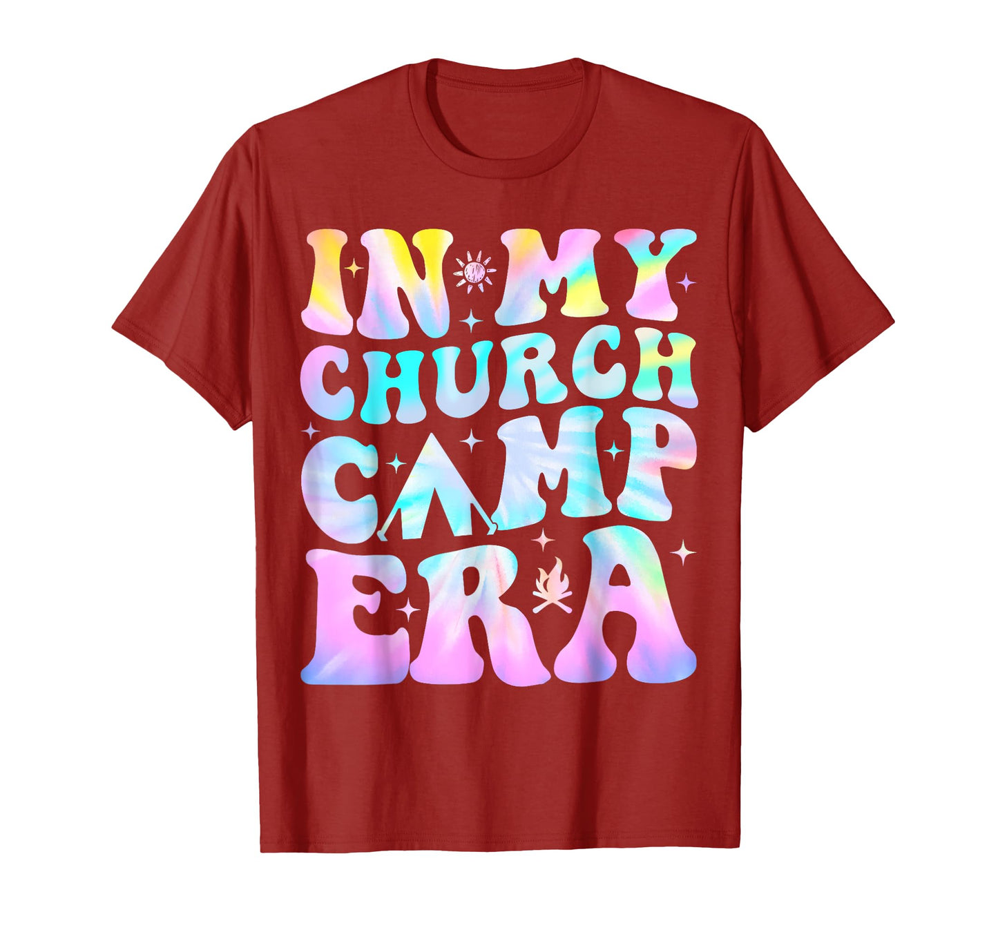 In My Church Camp Era Funny Summer Camp Camping Retro T-Shirt