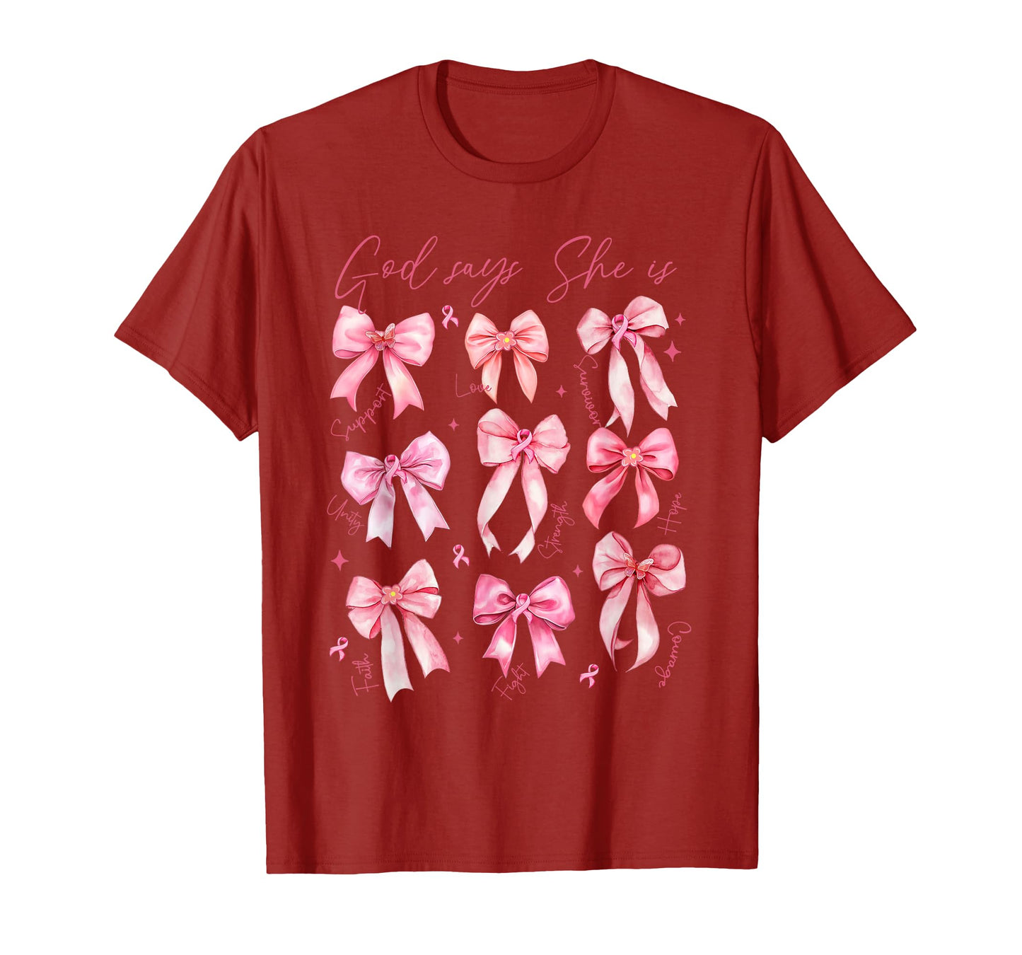 God Says She is, Christian Breast Cancer, Cancer Survivor T-Shirt