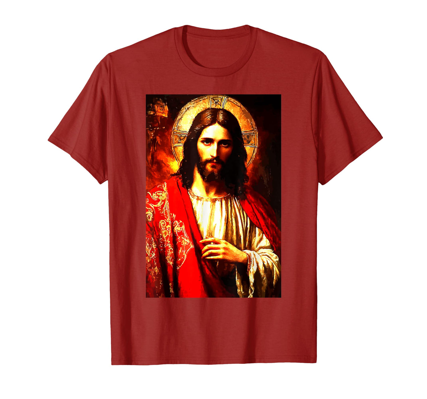 Jesus Christ Messiah Portrait Eastern Orthodox Painting T-Shirt