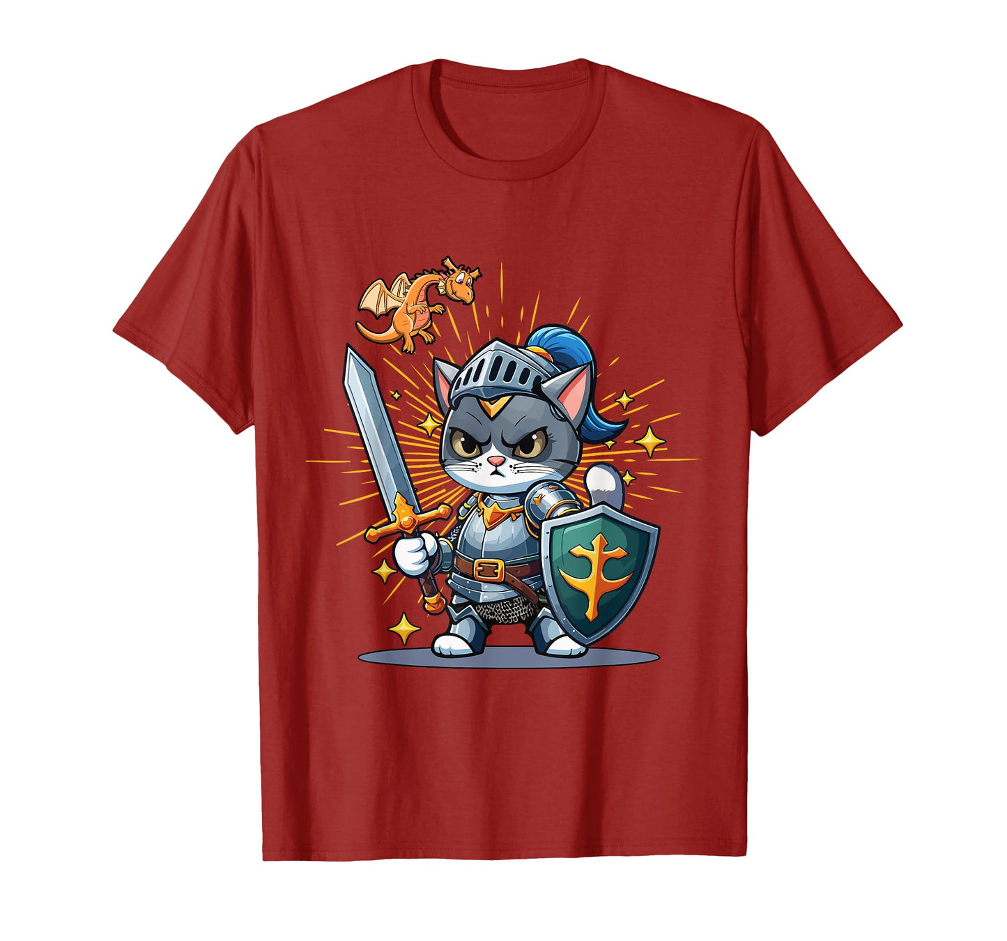 Knight Cat Medieval Knights Ren Faire Jousting T-Shirt for Men Women