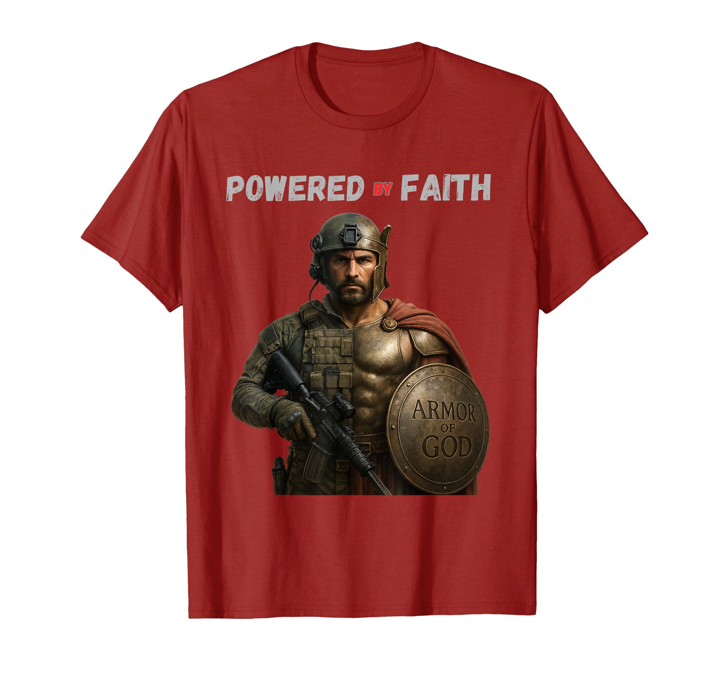 Powered by Faith – A declaration of strength T-Shirt