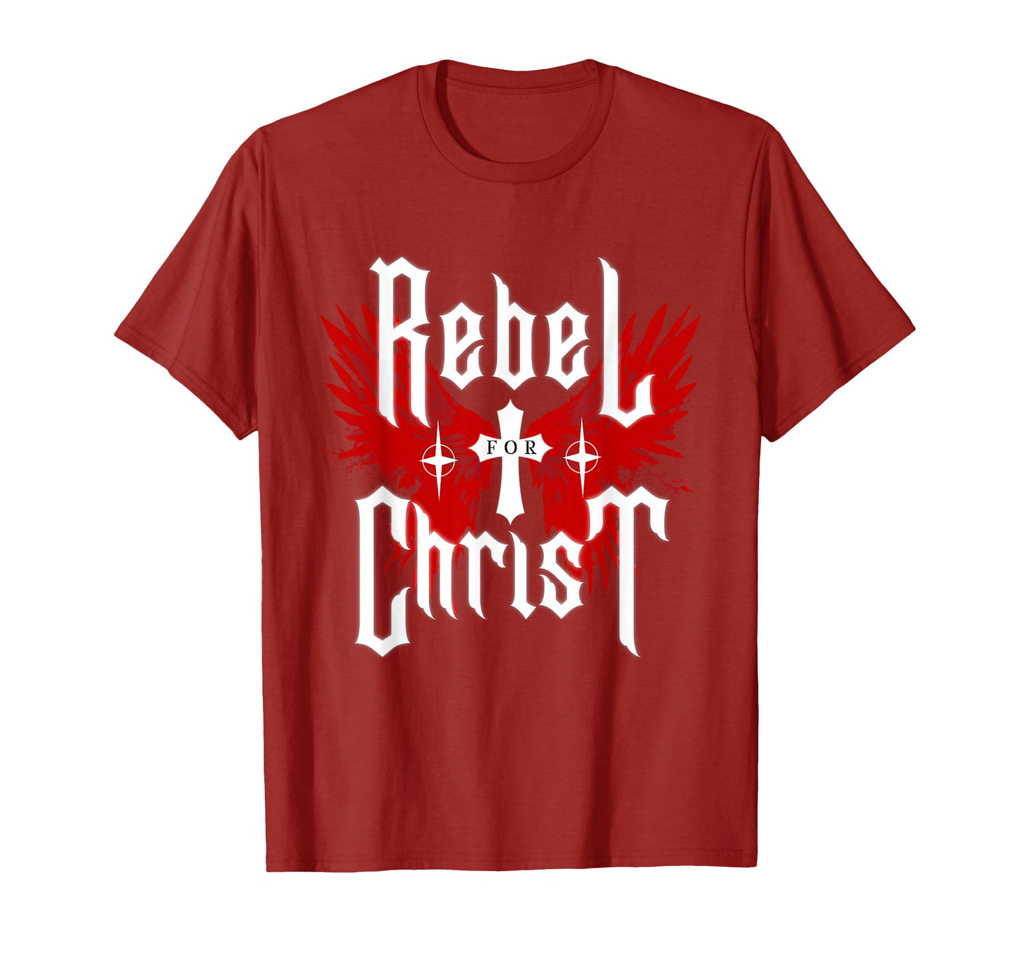 Rebel for Christ Jesus Cross Gothic Y2K Streetwear Punk T-Shirt