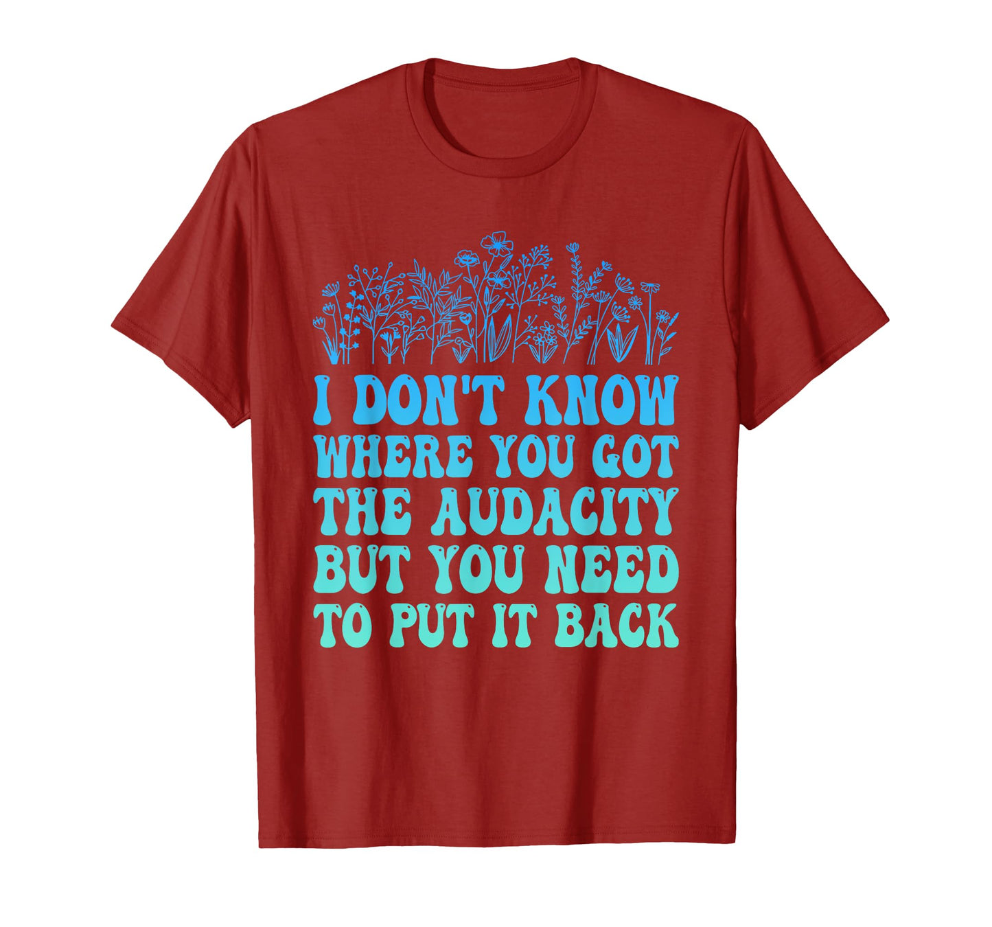 I Don't Know Where You Got The Audacity Funny Quote T-Shirt