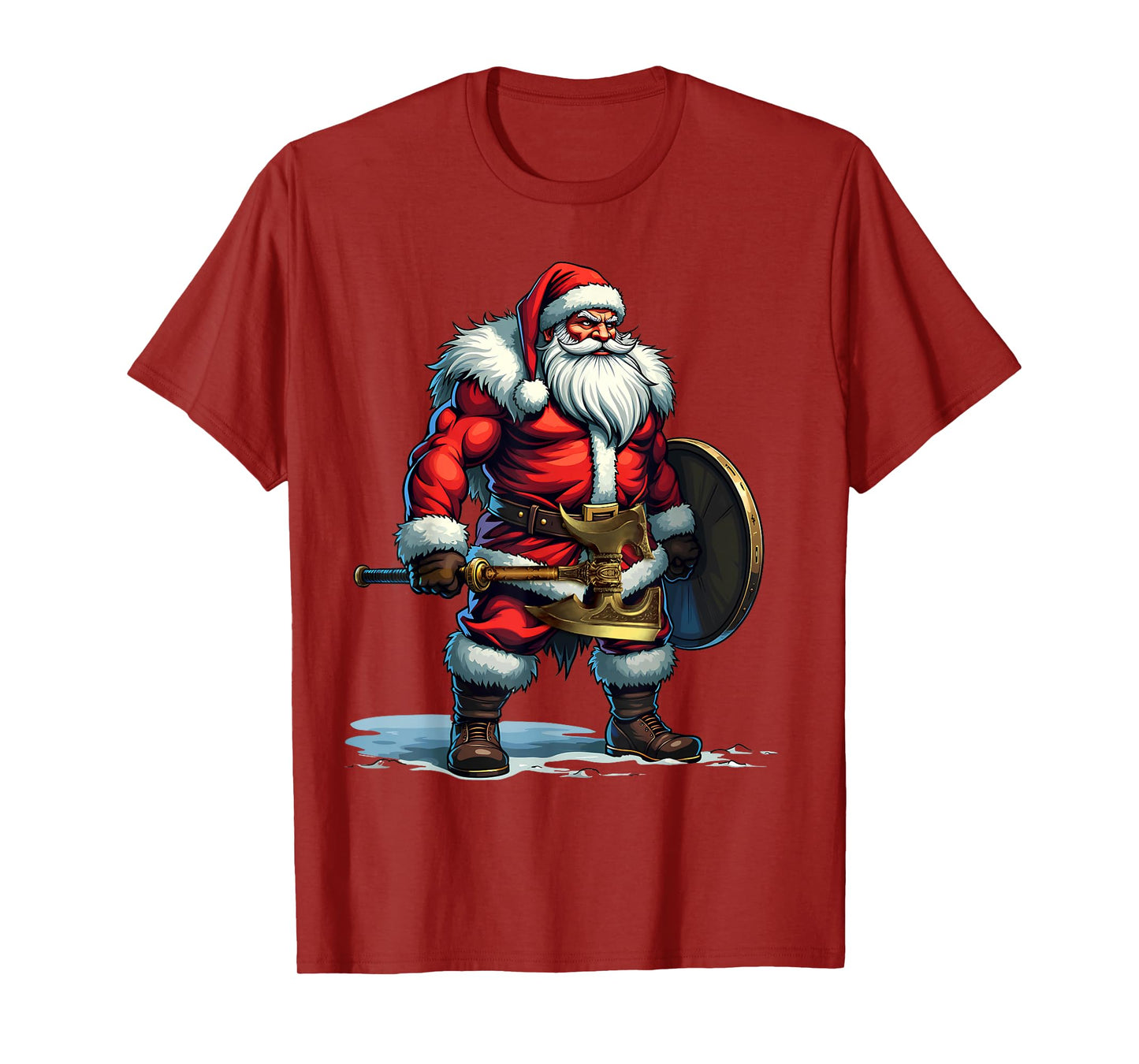 Bad Santa Claus Viking Berserker Look Christmas T-Shirt