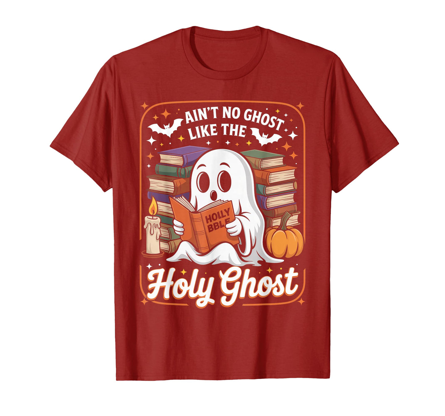 Retro Aint No Ghost Like The Holy Ghost Christian Halloween T-Shirt