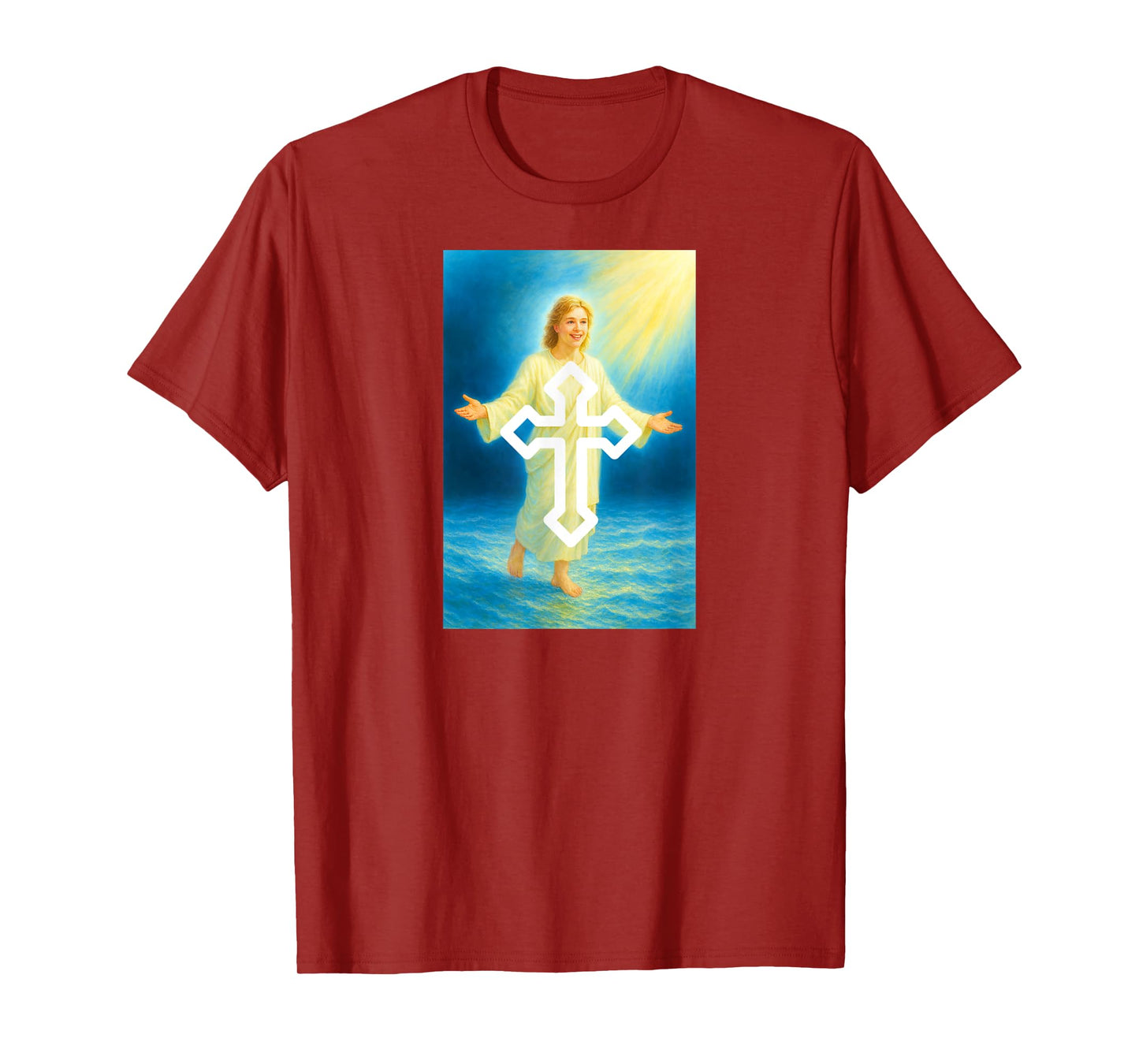 Young Jesus Cross Art | Christian Faith Spiritual Symbol T-Shirt