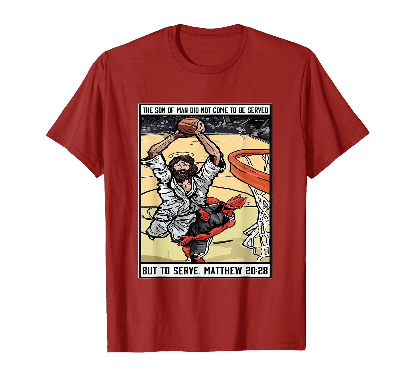 Funny Jesus Christian Playing Basketball Gift For Men Boy T-Shirt