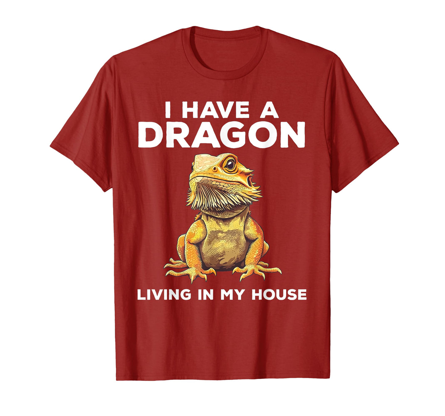 I Have A Dragon Living In My House Funny Bearded Dragon T-Shirt