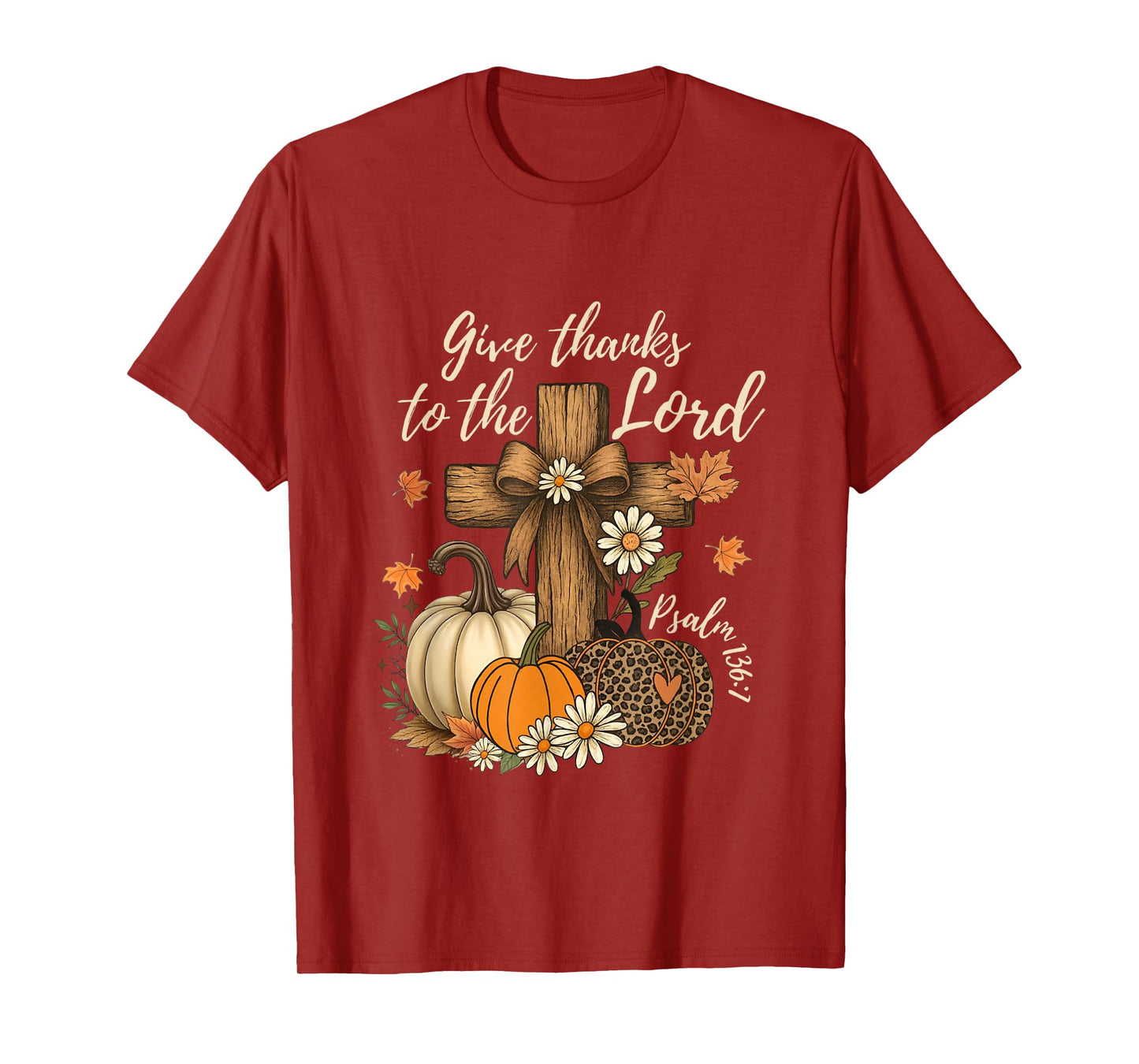 Give Thanks-to The Lord Fall Pumpkin Thanksgiving Christian T-Shirt
