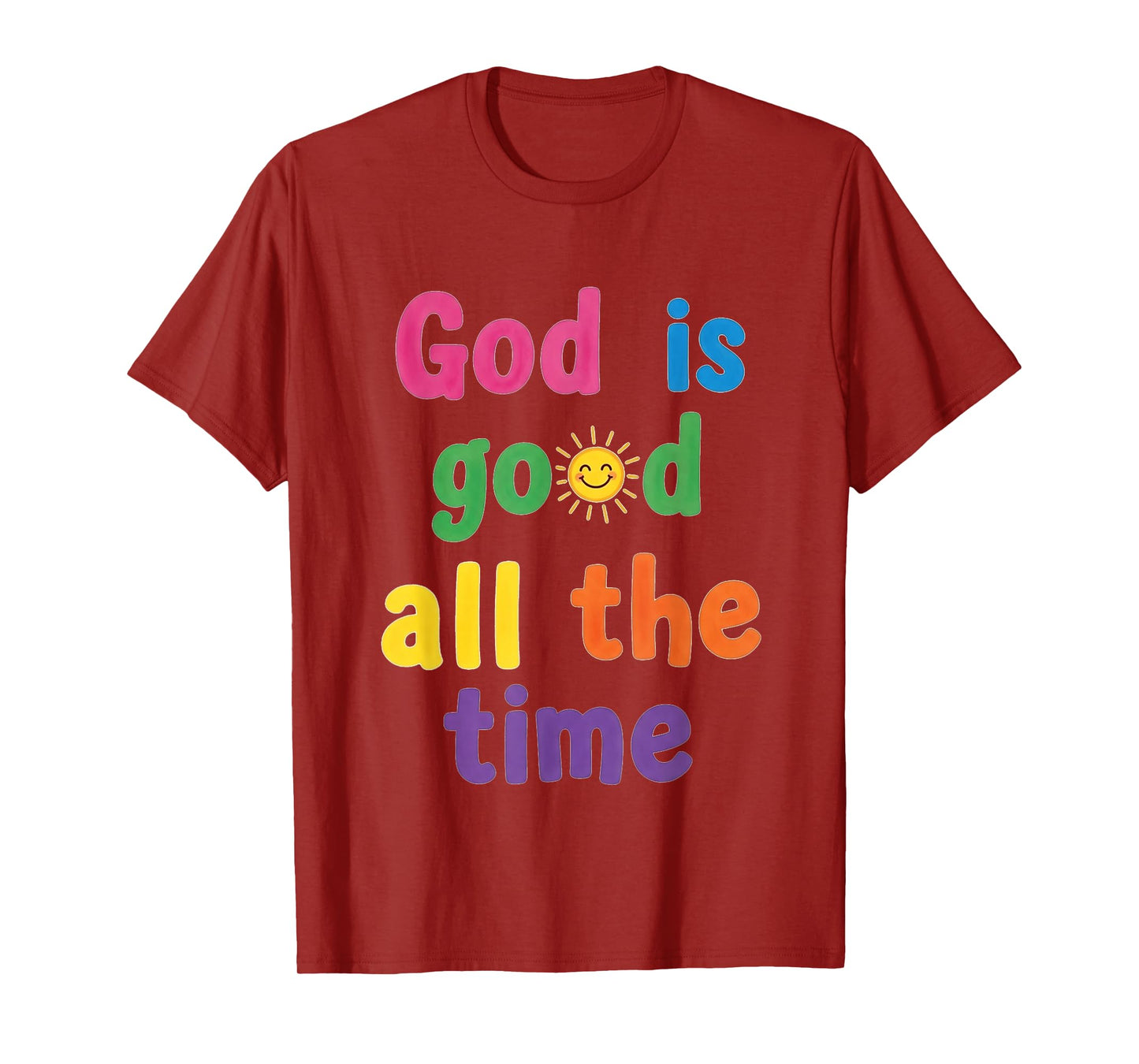 Cute God is Good All The Time Christian Aesthetic Faith T-Shirt
