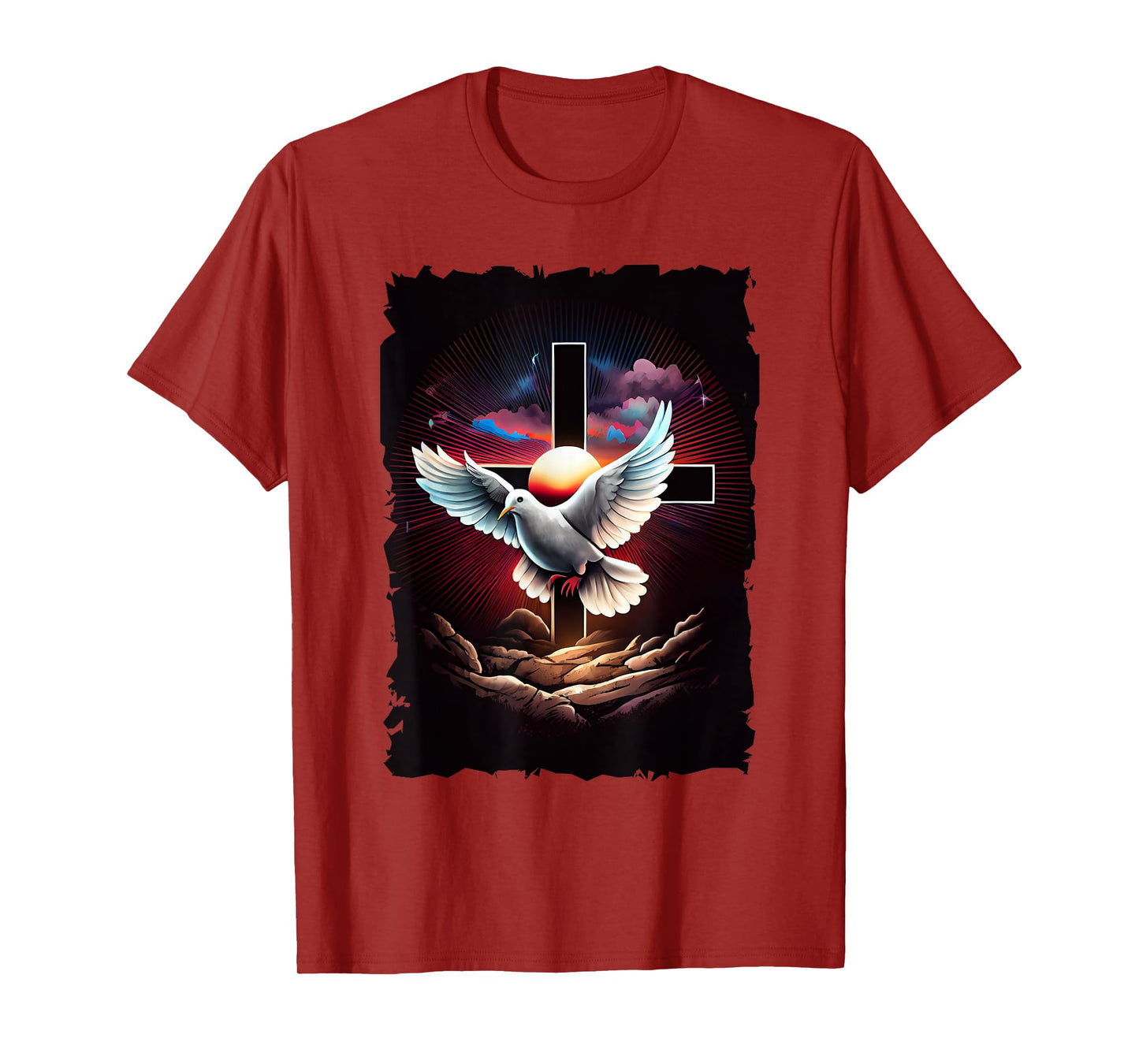 Christian Dove Cross retro 70s vintage T-Shirt