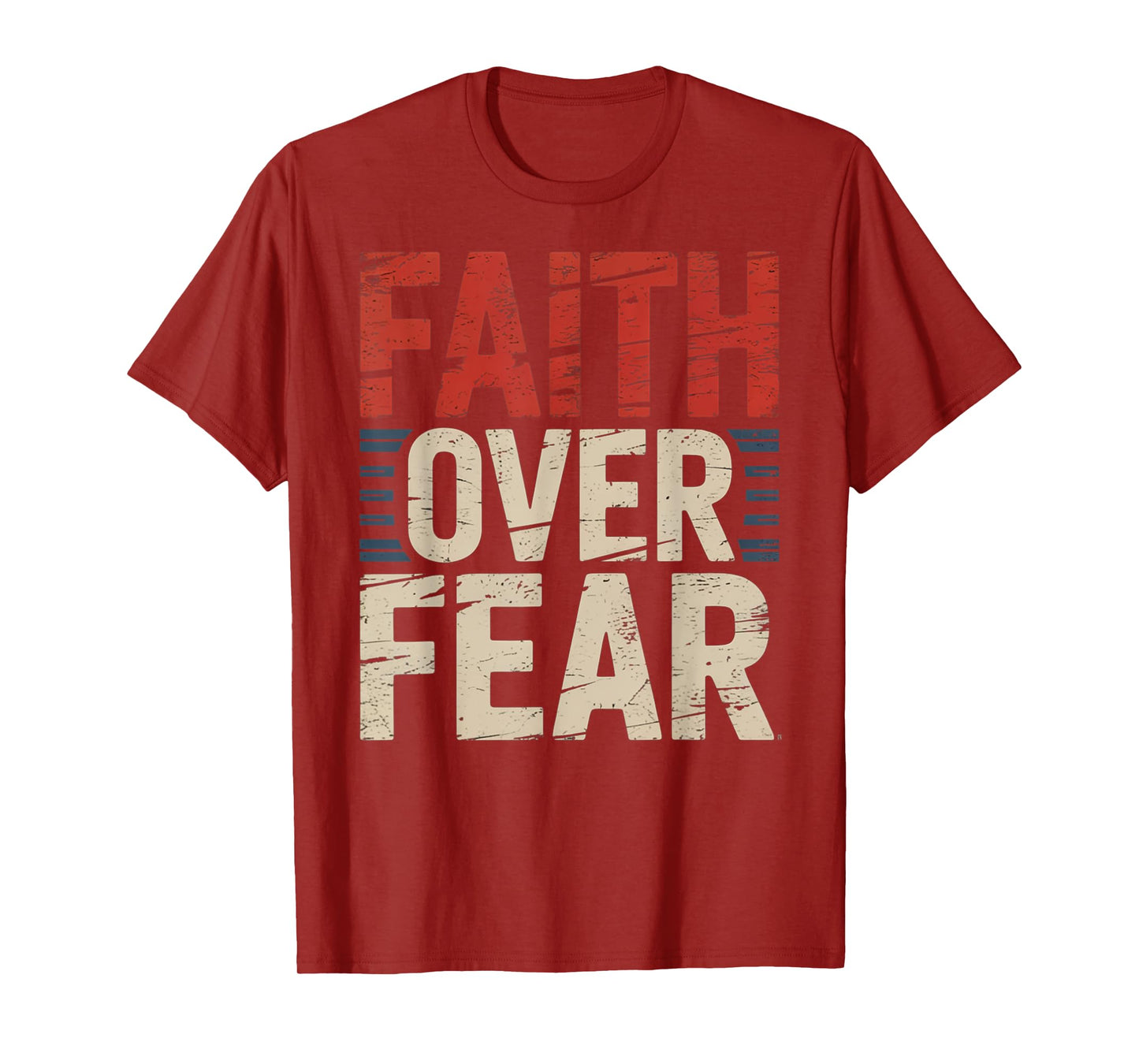 America Pride US Flag Faith Over Fear Prayer T-Shirt