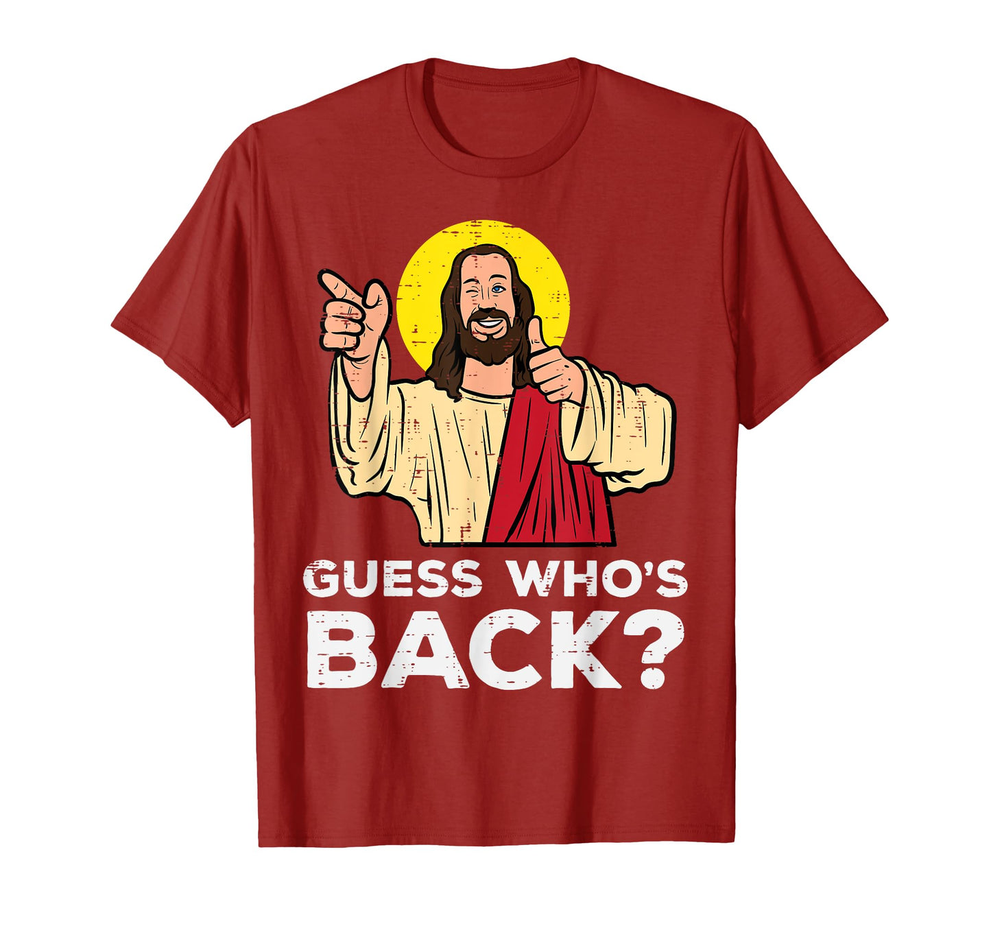 Easter Guess Whos Back Jesus Funny Religious Men Women Kids T-Shirt