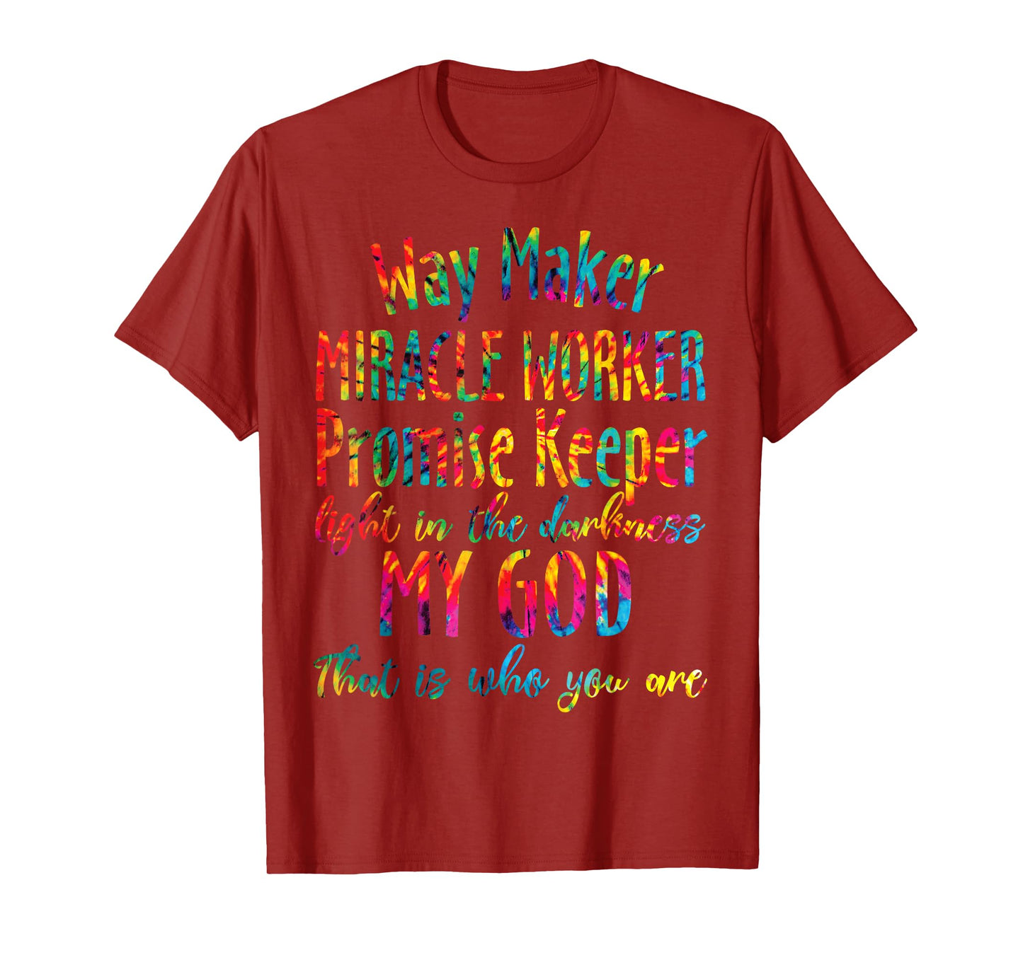 Christian Bible Verse Waymaker Miracle Worker Promise Keeper T-Shirt