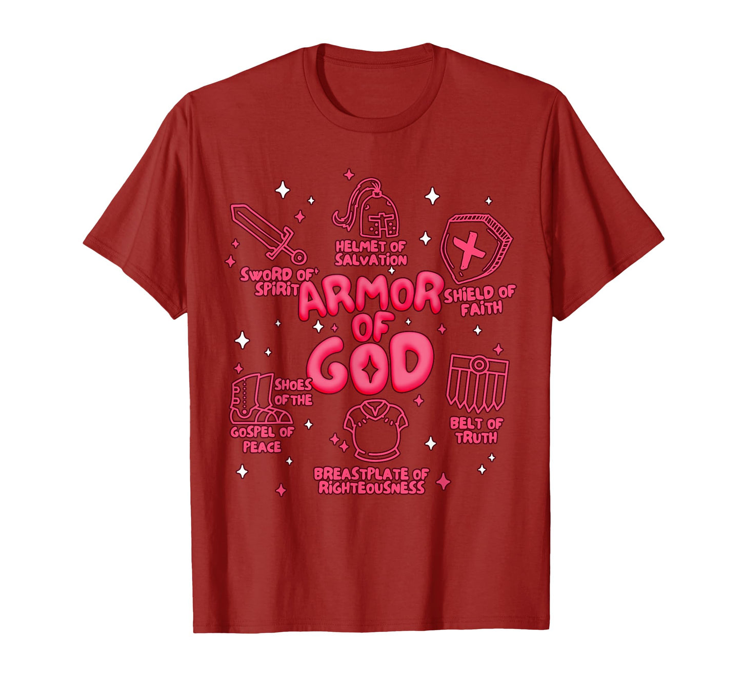 Warrior of God Put On The Full Armor of God Men Women Kids T-Shirt