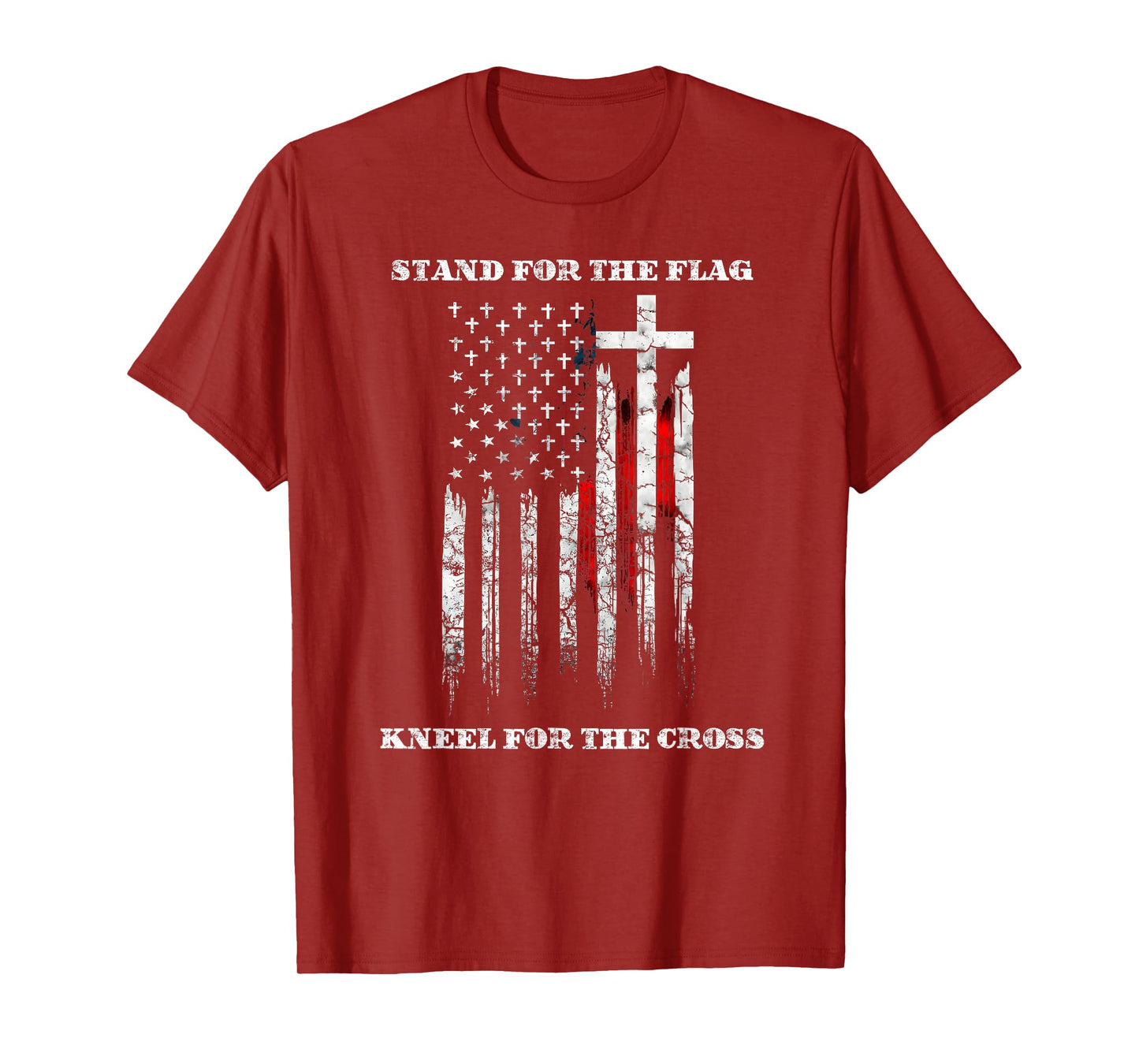 Stand For The Flag Kneel For The Cross Christian Faith Jesus T-Shirt