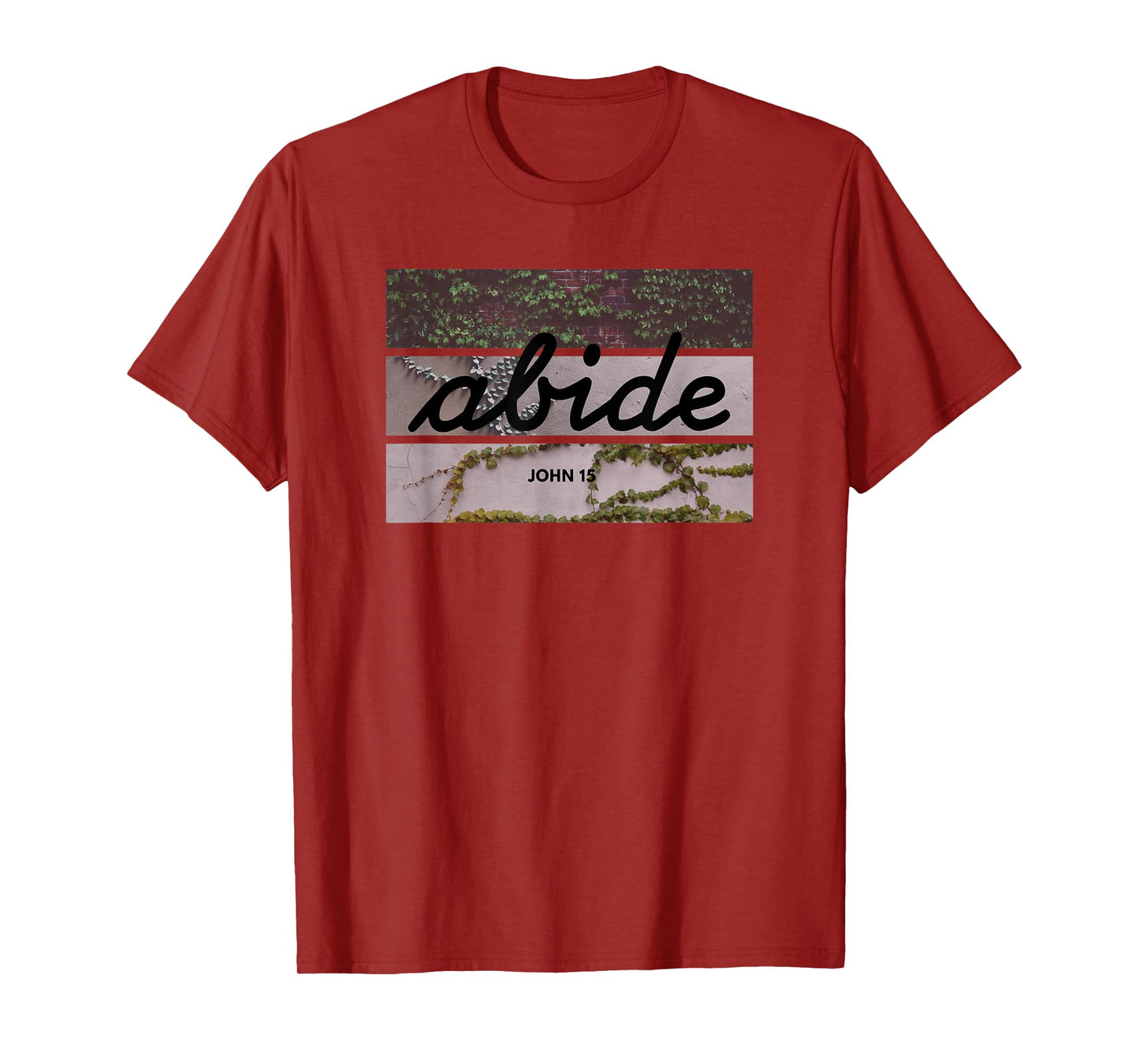 Abide John 15 Bible T-Shirt in Cursive