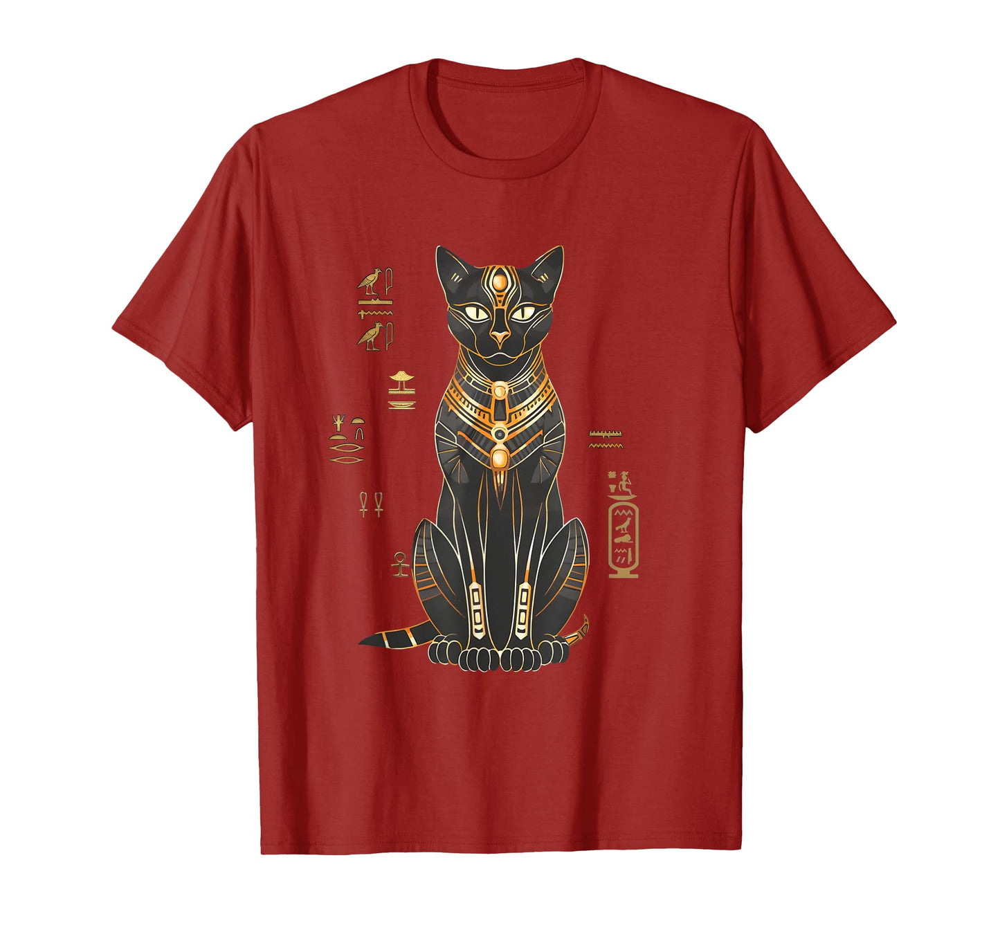 Bastet Ancient Egypt Cat God Hieroglyphic Egyptian History T-Shirt