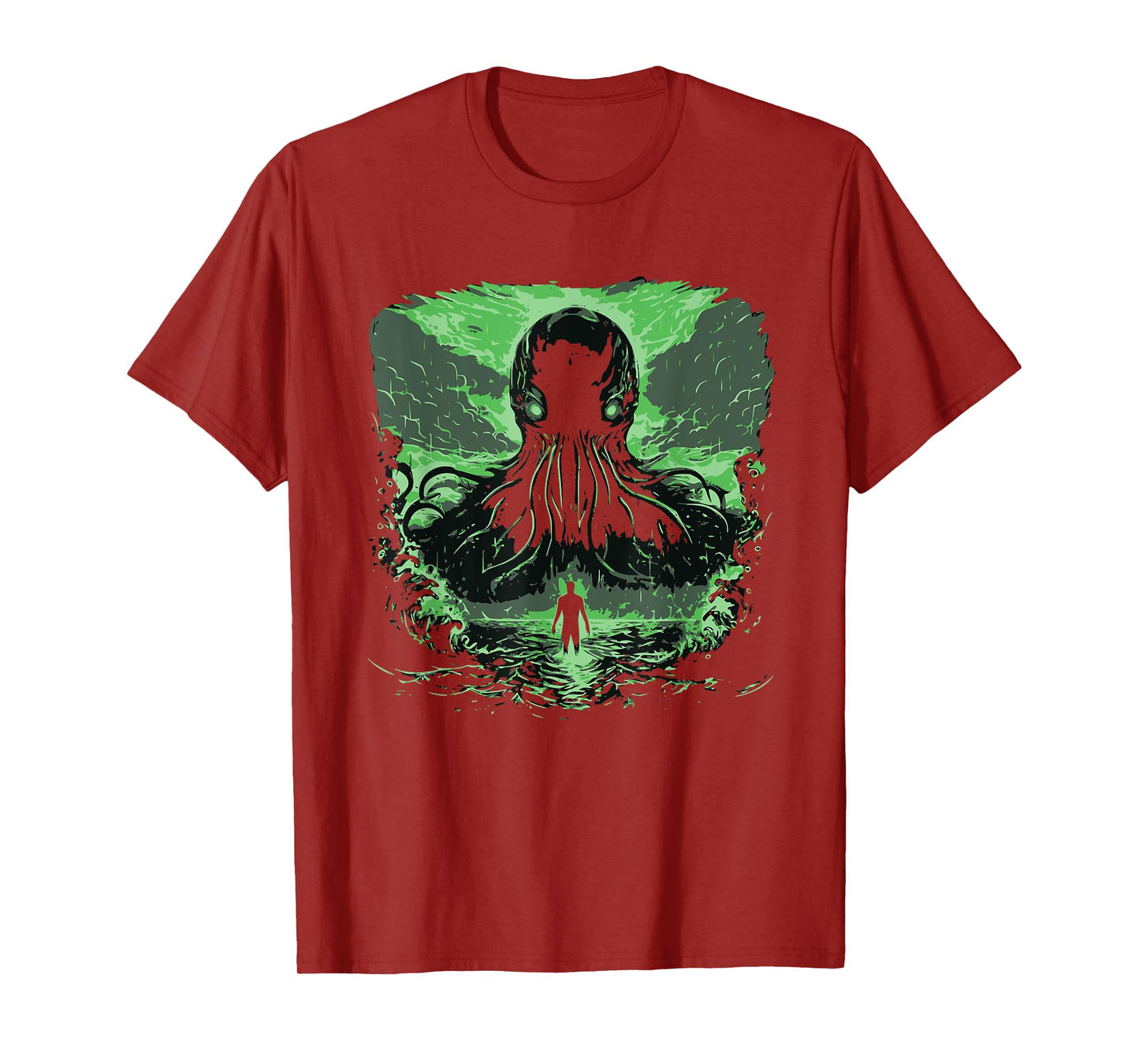 Vintage Cthulhu Cryptid Octopus Lovecraft Horror Anime T-Shirt