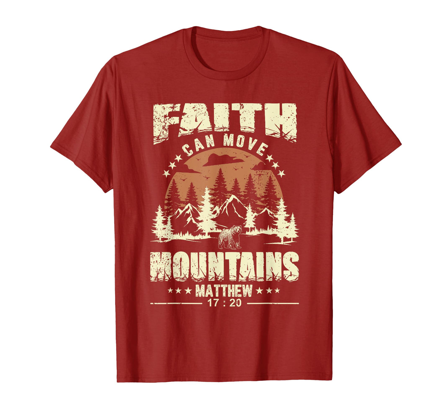 Faith Can Move Mountains Shirt Men Women Kids Christian T-Shirt