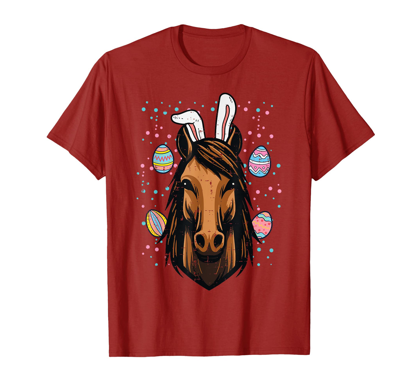 Easter Horse Bunny Ears Equestrian Farm Women Girls Kids Men T-Shirt