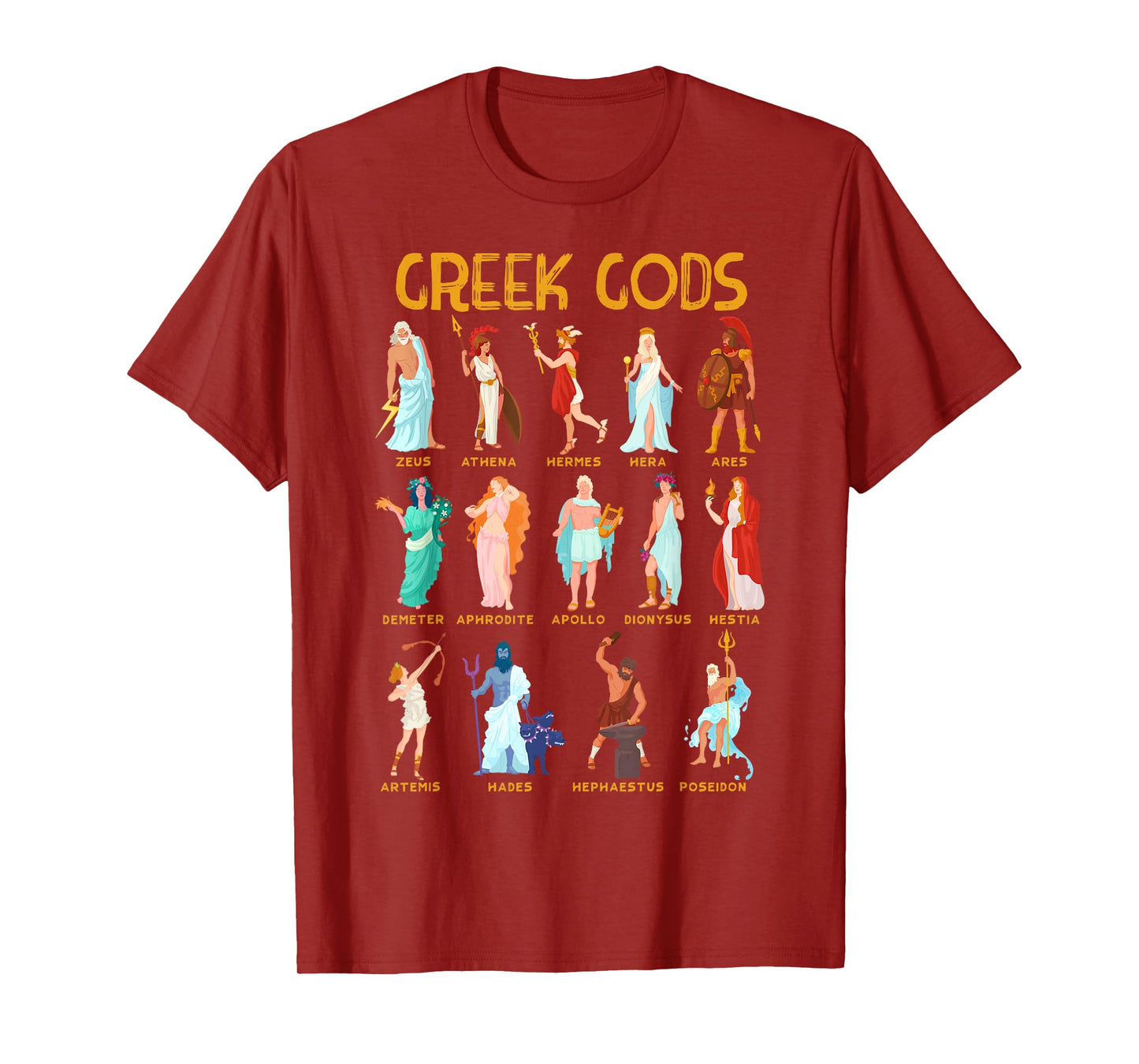 Olympians Ancient Greek Gods Greek Life Greek Mythologist T-Shirt