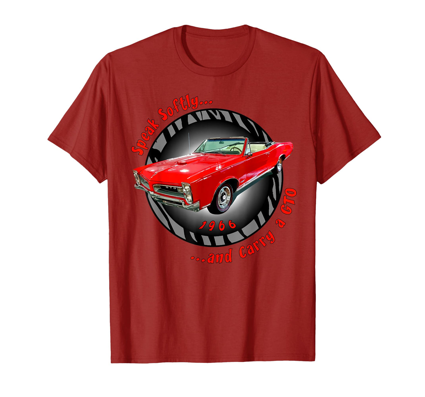 1966 66 GTO Classic Car Old School Muscle Yellow Car T-Shirt
