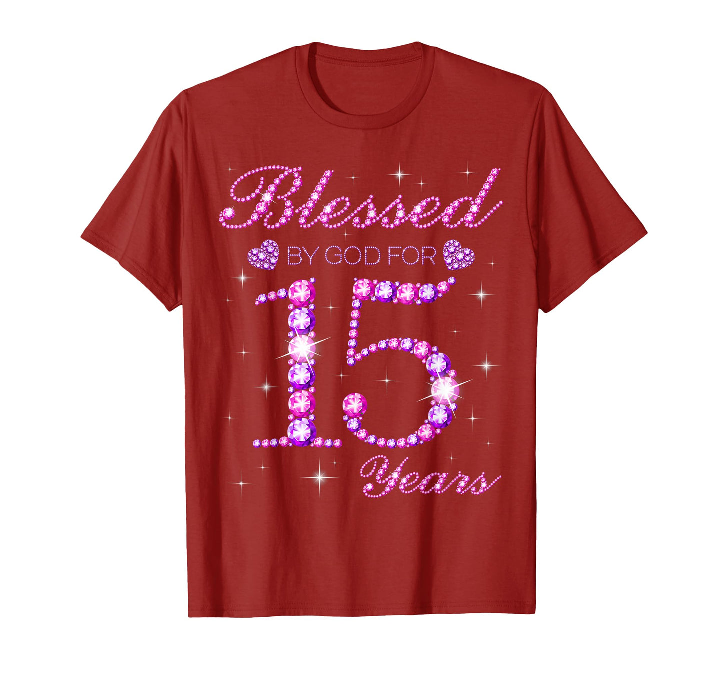 Blessed by God for 15 Years Old 15th Birthday Party T-Shirt
