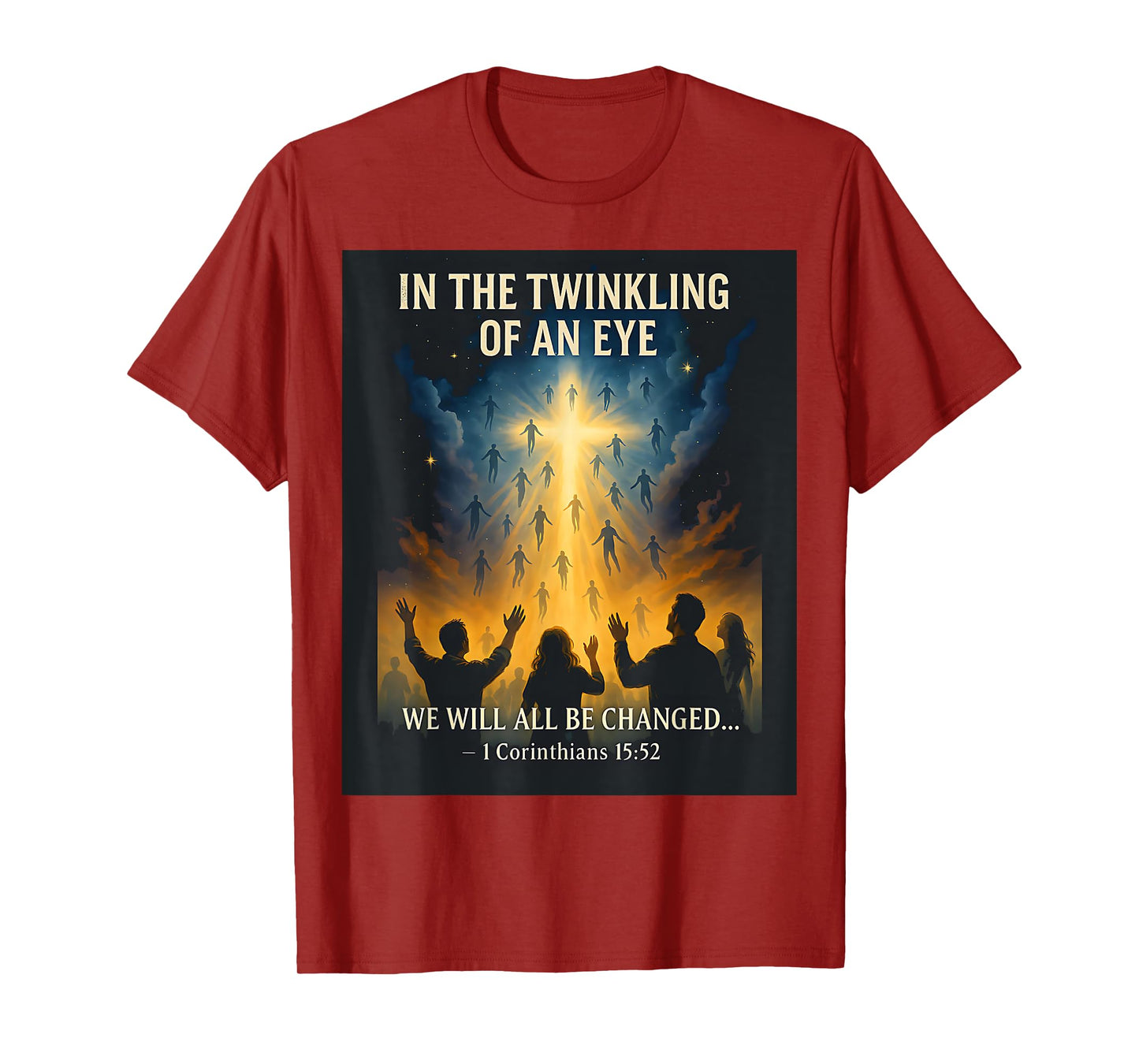 Rapture Scene with Inspirational Scripture T-Shirt
