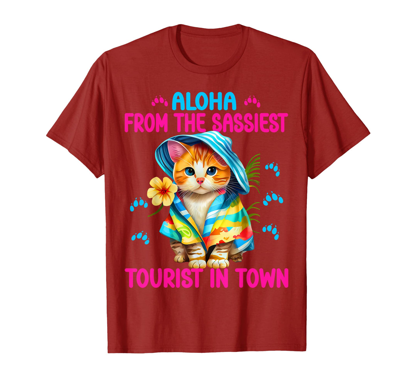 Aloha from the sassiest tourist in town.Funny Summer cats T-Shirt