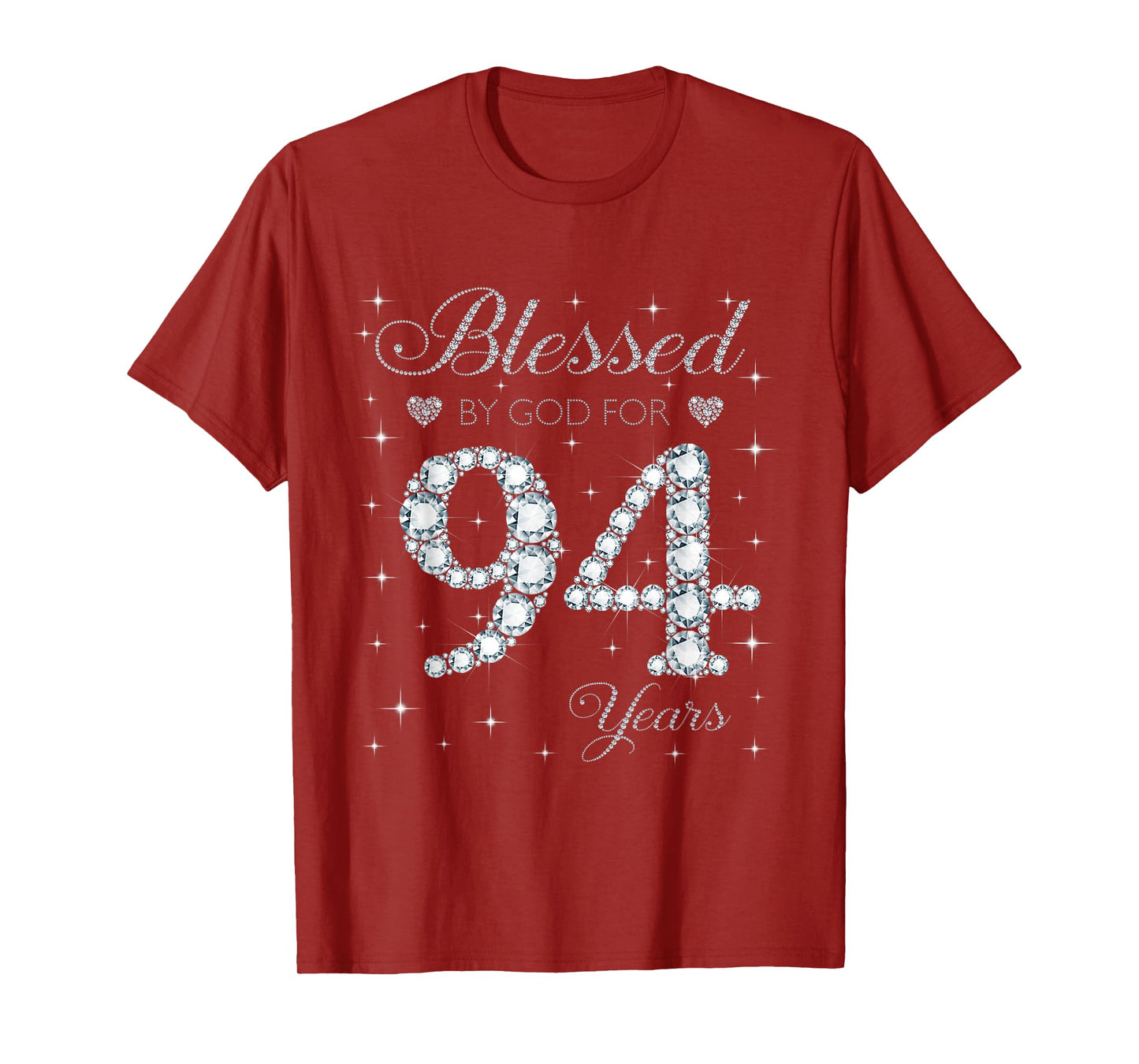 Blessed by God For 94 Years Old 94th Birthday Gift For Women T-Shirt