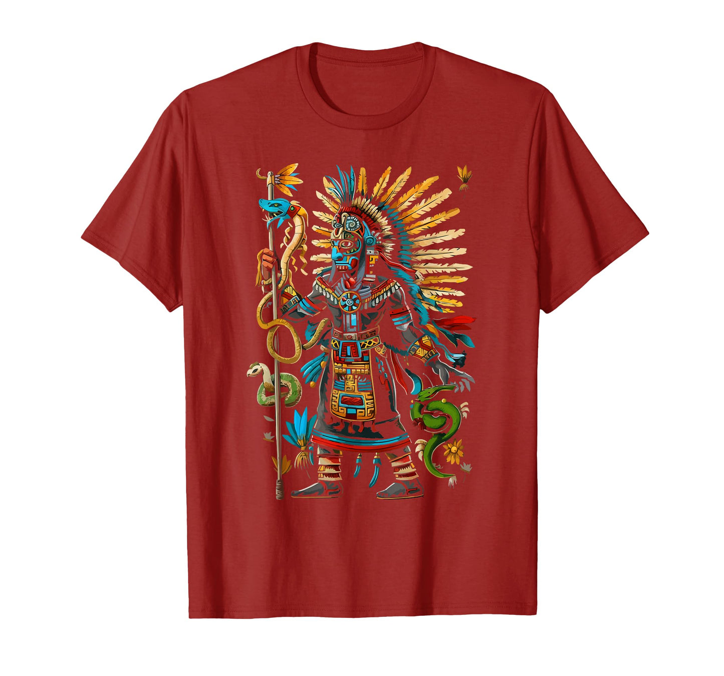 Aztec God Aztec Culture Mayan Indigenous Tlaloc Statue T-Shirt