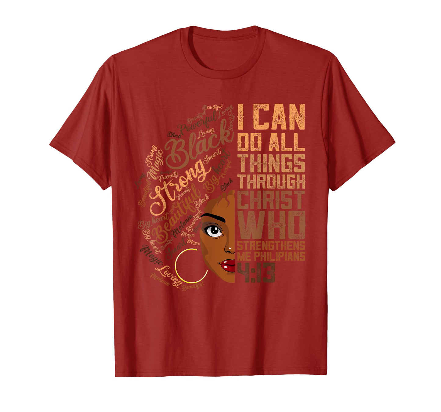 I Can Do All Things Melanin Women Shirt African American Loc T-Shirt