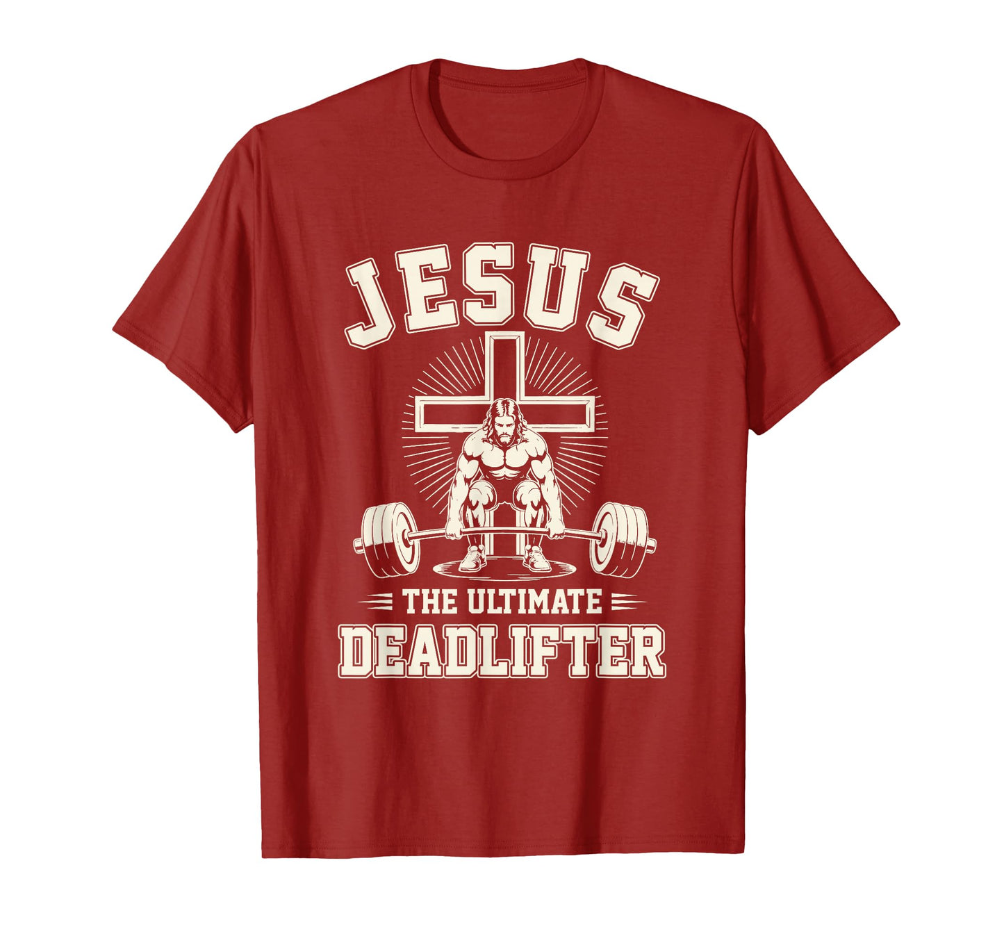 Funny Christian Gym Jesus The Ultimate Deadlifter Workout T-Shirt