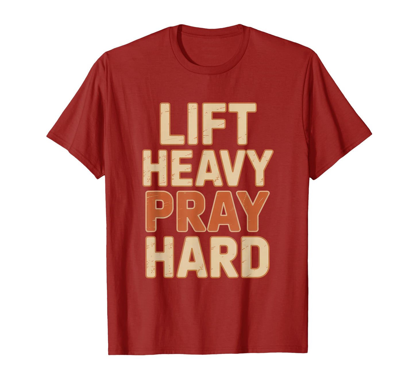 Lift Heavy Pray Hard Tshirt Gym Christian Gift Jesus Faith T-Shirt