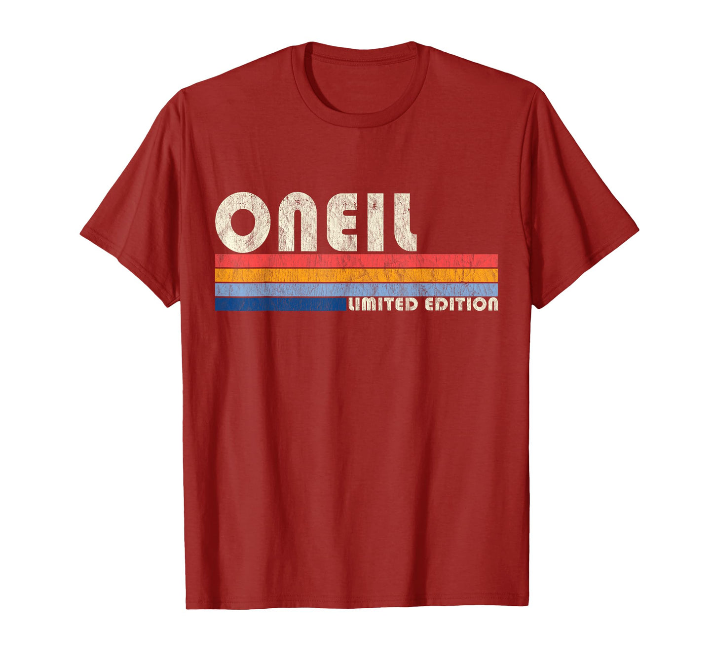 ONEIL Surname Funny Retro Vintage 80s 90s Gifts Men Women T-Shirt