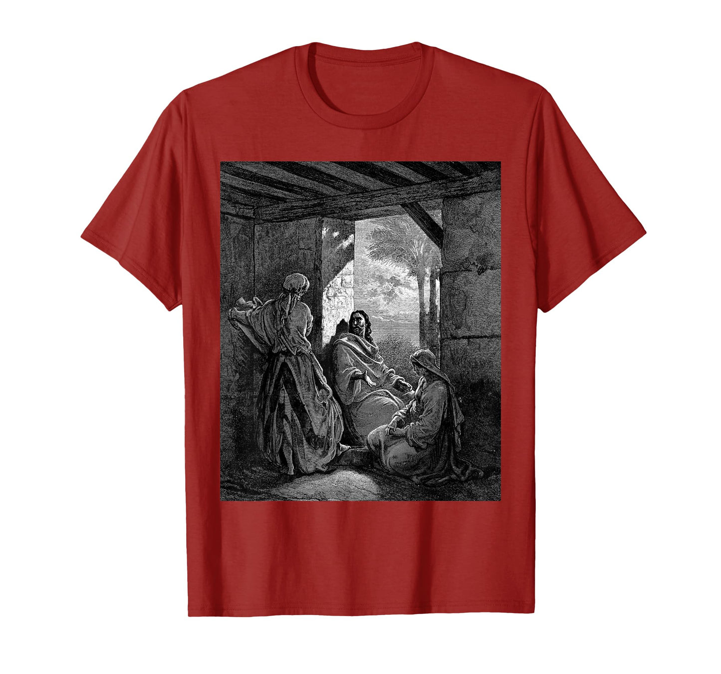 Jesus with Martha and Mary Gustave Dore Biblical Art T-Shirt