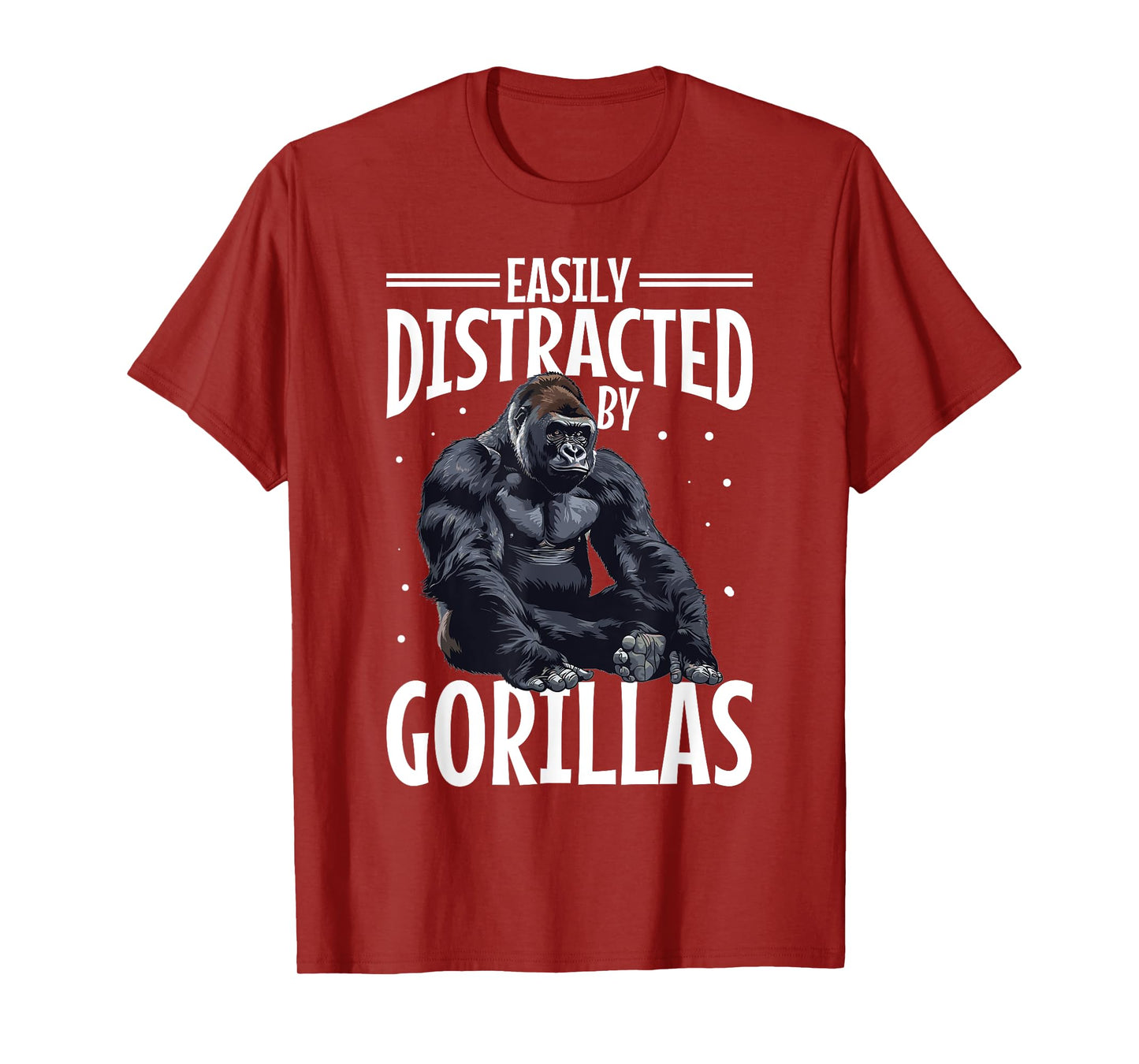 Funny Gorilla Animal Easily Distracted By Gorillas T-Shirt