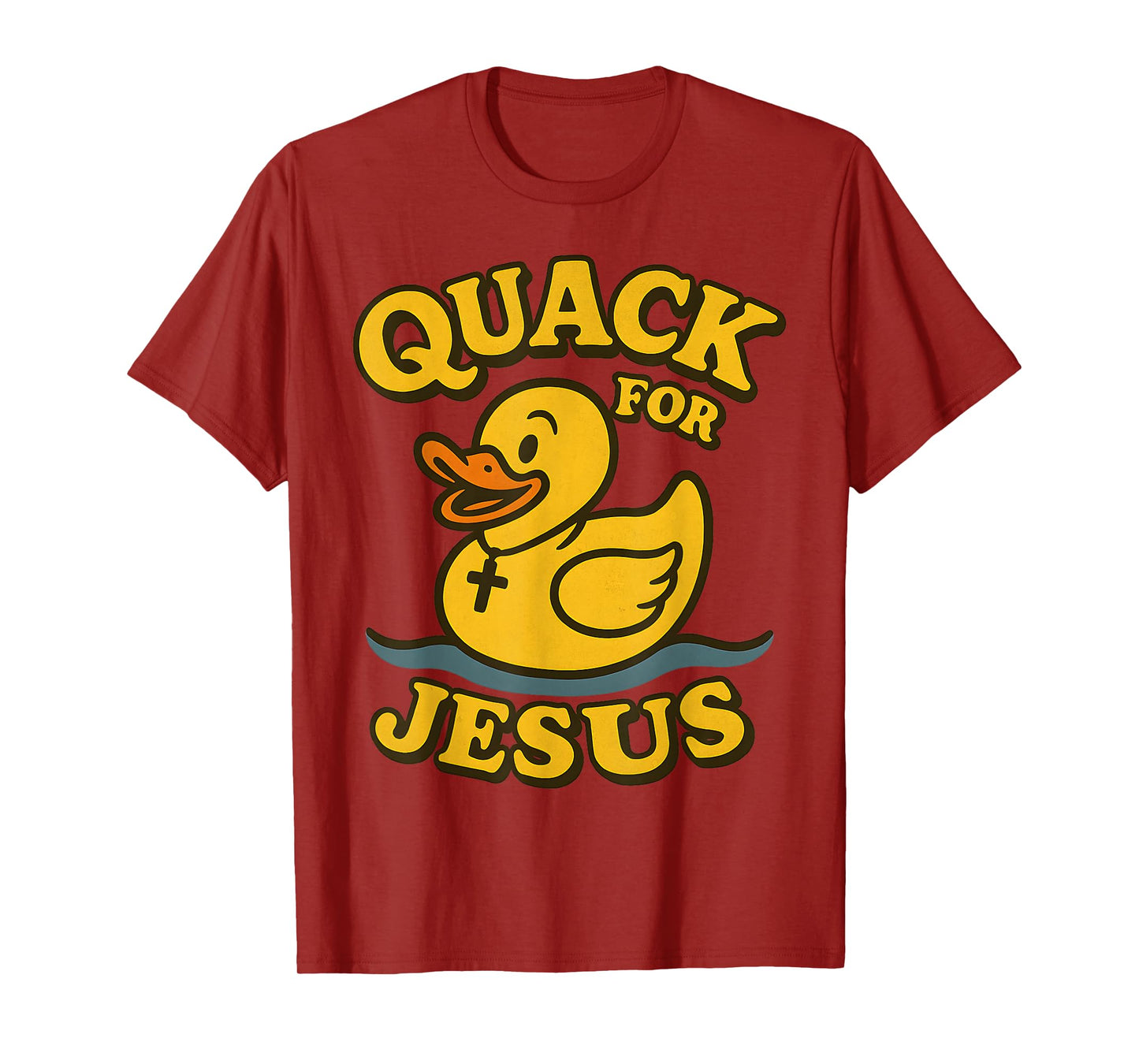 Retro Rubber Duck Christian Rubber Ducky Quack For Jesus 70s T-Shirt