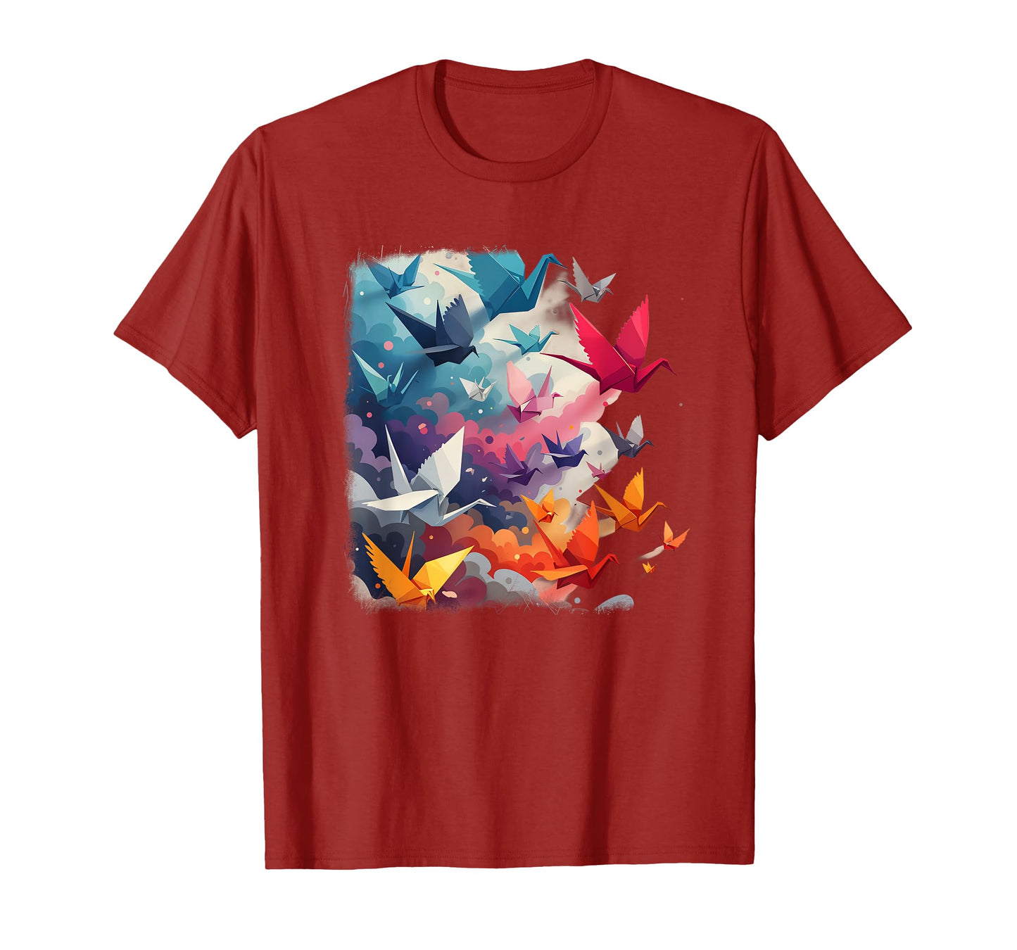 Vibrant Origami Crane Flight 0CAUEP T-Shirt